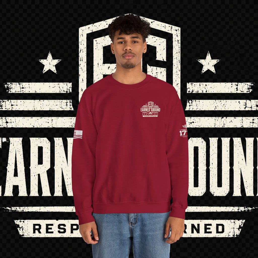 EARNED GROUND Nurses Division Crewneck Sweatshirt – Nurses Caduceus Badge Design