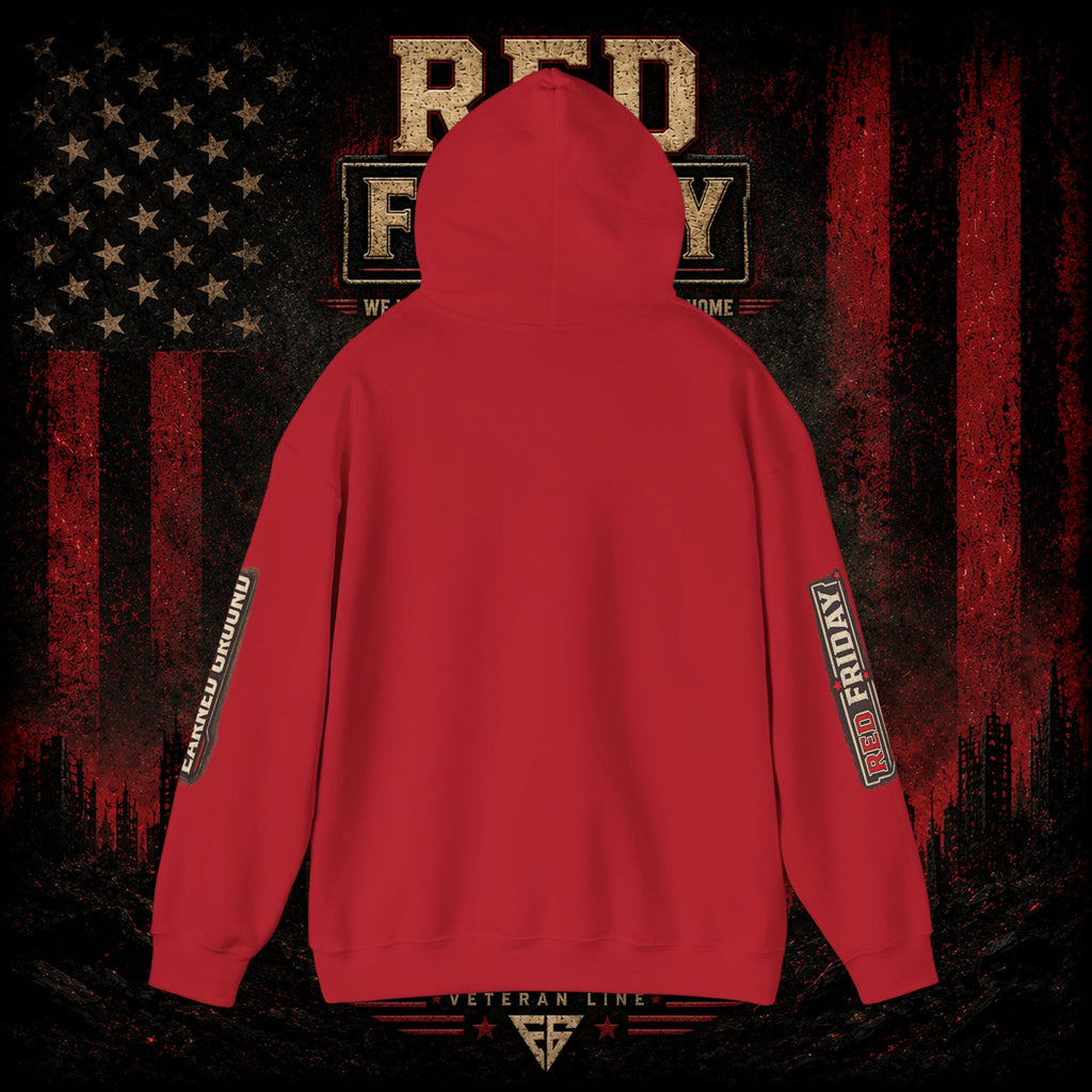Red Friday Hoodie — " WE WEAR READ UNITL THE ALL COME HOME" Veterans American Flag Pullover
