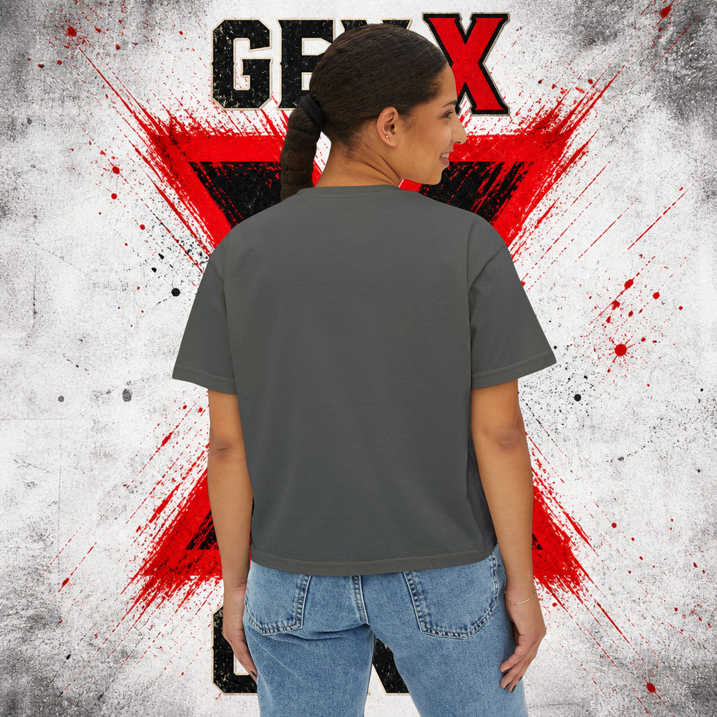 Gen X Women's Boxy Tee — "Earned Ground" 1965–1980 Retro