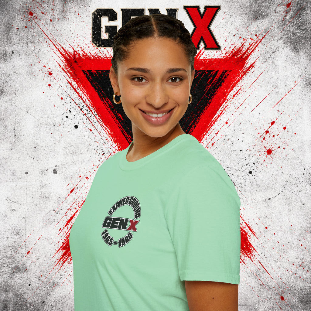 EARNED GROUD Gen X 1965–1980 Retro Logo T-Shirt