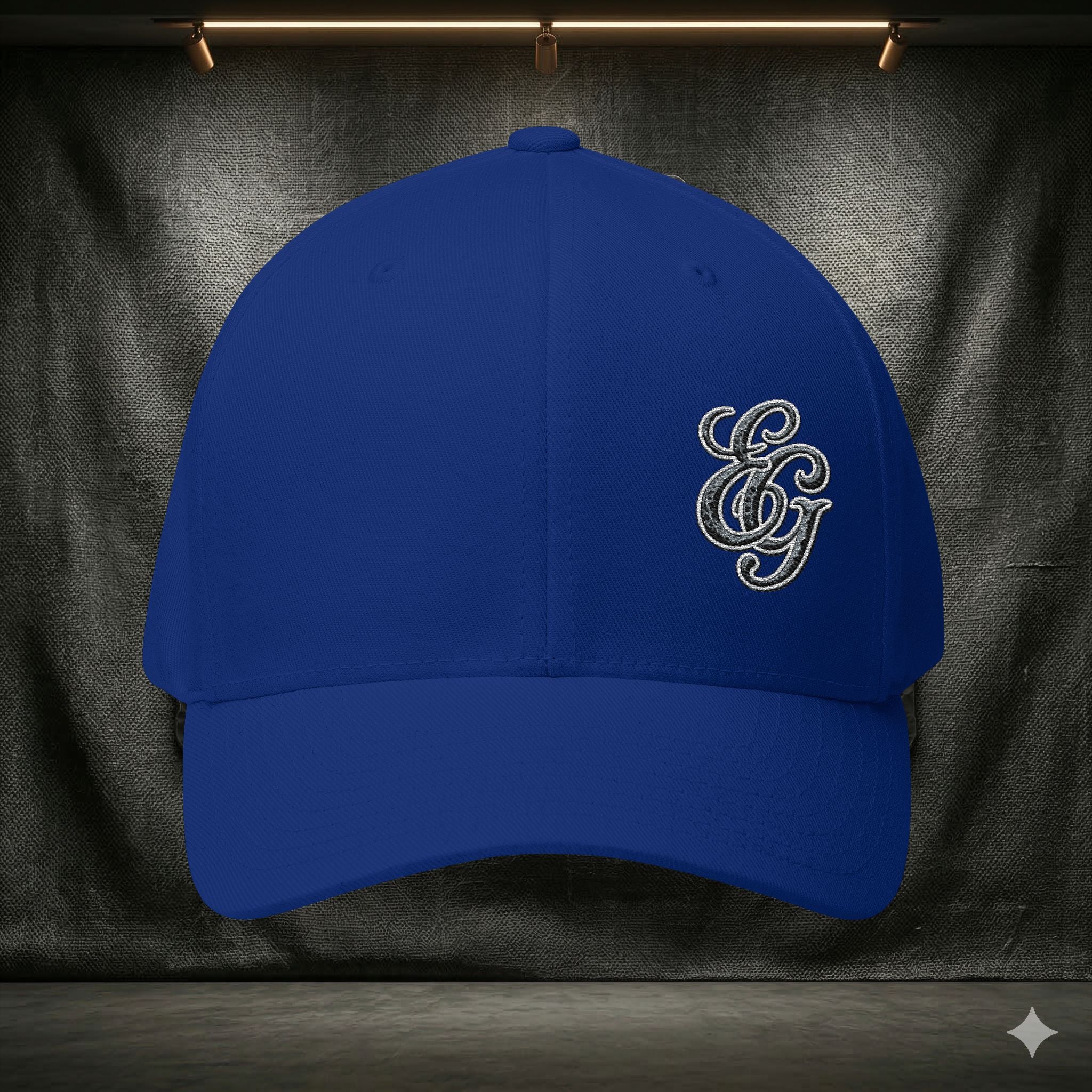 EARNED GROUND FLEX FIT — Elegant Script 'E & G' LOGO BALL CAP