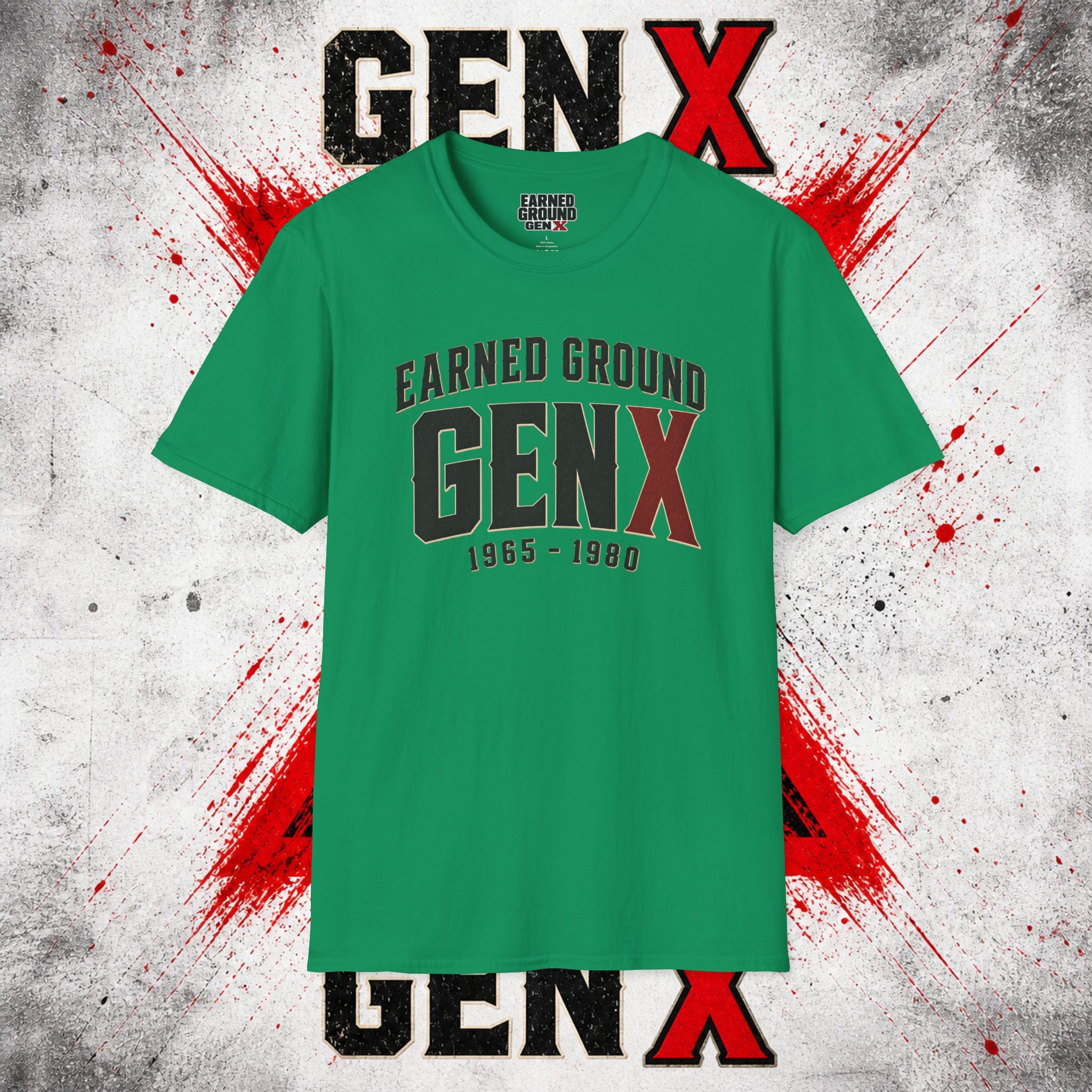 Earned Ground GEN X T-Shirt — 1965–1980 Retro Pride Tee