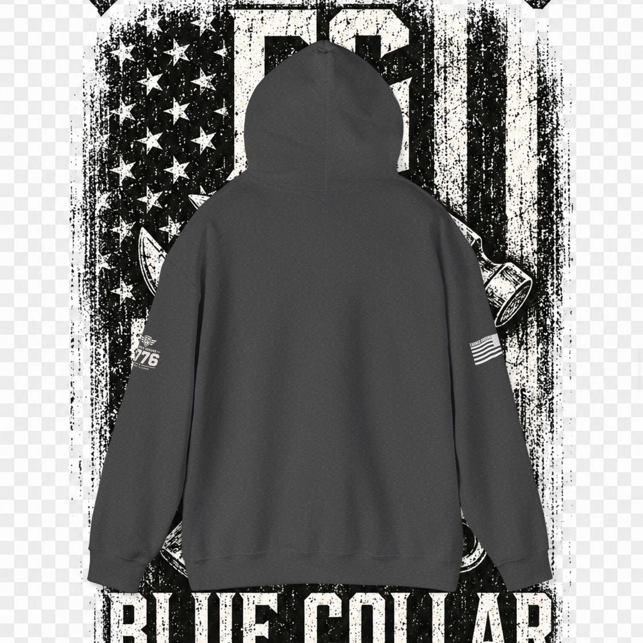 Earned Ground Blue Collar Hoodie – Blue Collar Division Hoodie
