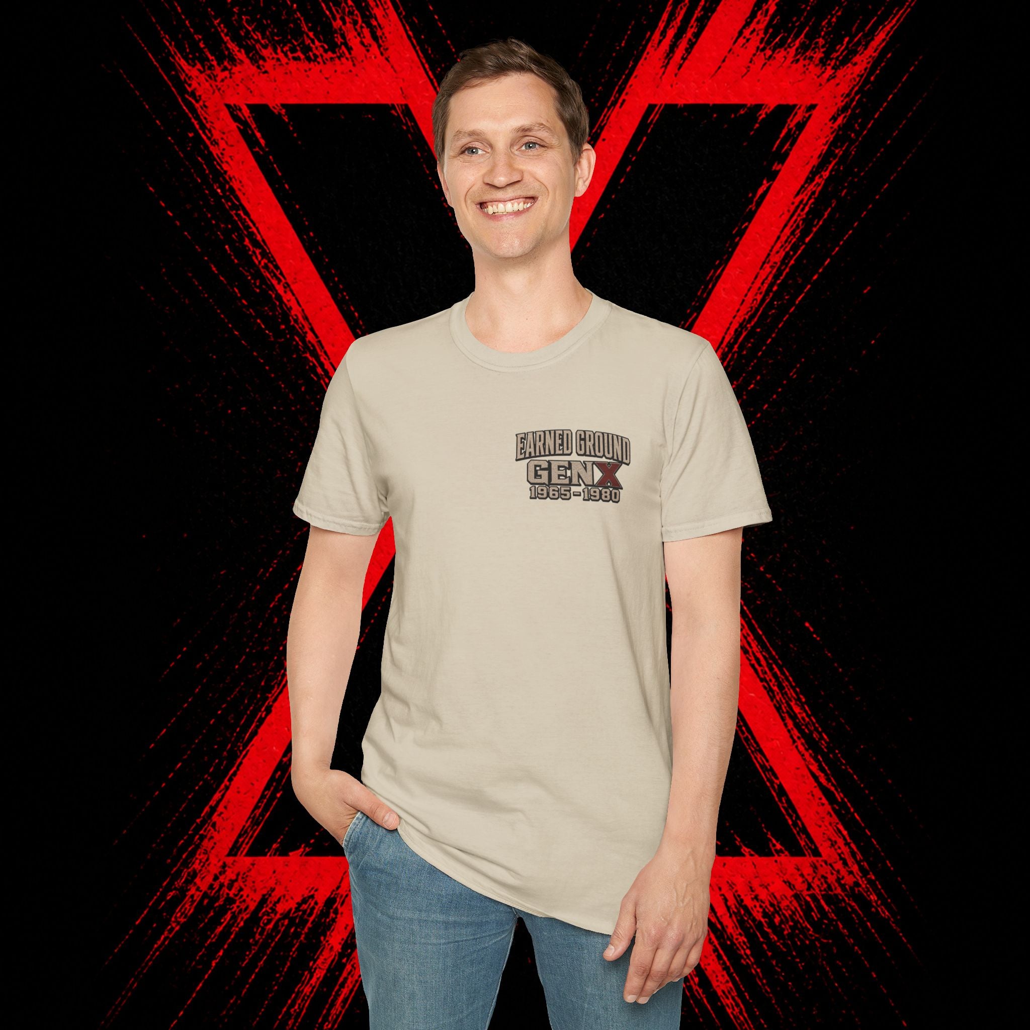 Earned Ground Gen X 1965–1980 Retro Vintage Tee— Gen X 1965–1980 Retro Vintage Tee