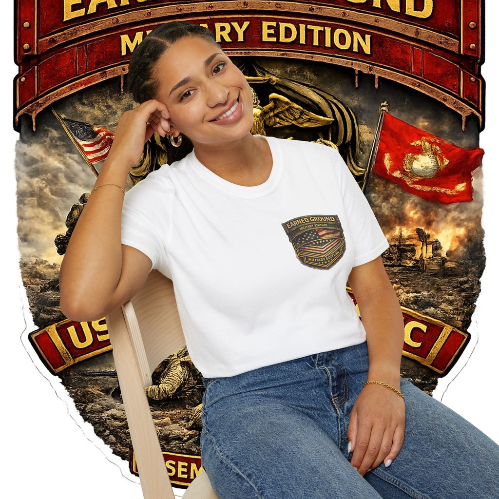 Earned Ground Military Edition USMC — USMC Military Tribute Pocket Tee