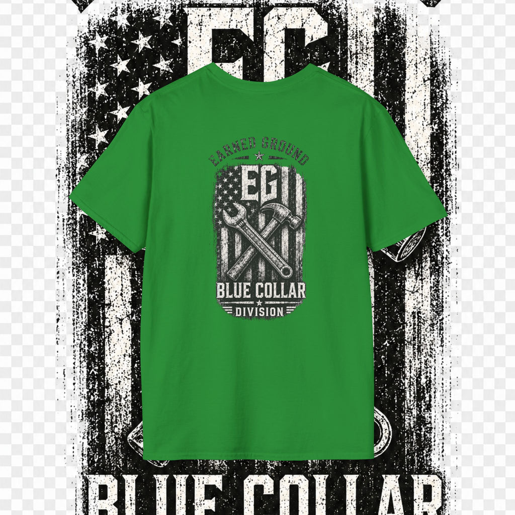 EARNED GROUND "BLUE COLLAR DIVISION" Coastal Calm Graphic T-Shirt