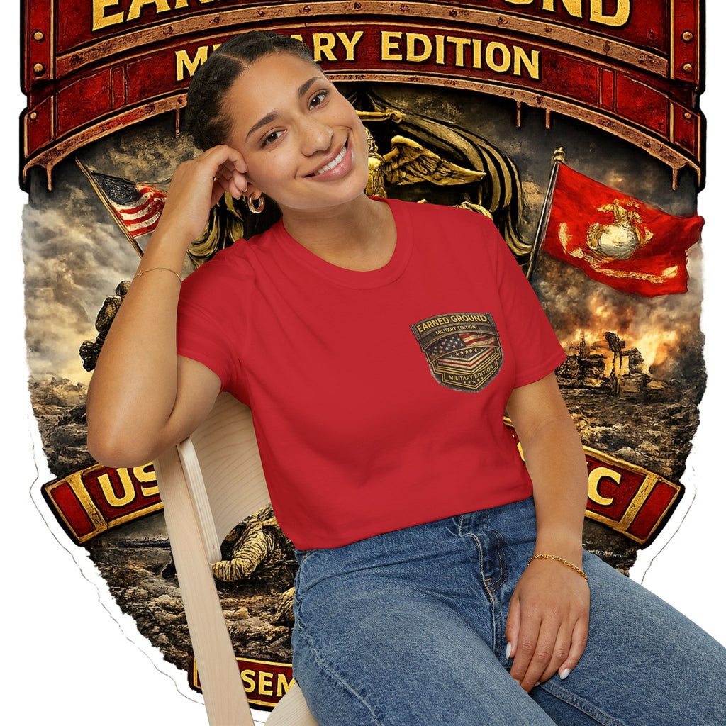 Earned Ground Military Edition USMC — USMC Military Tribute Pocket Tee