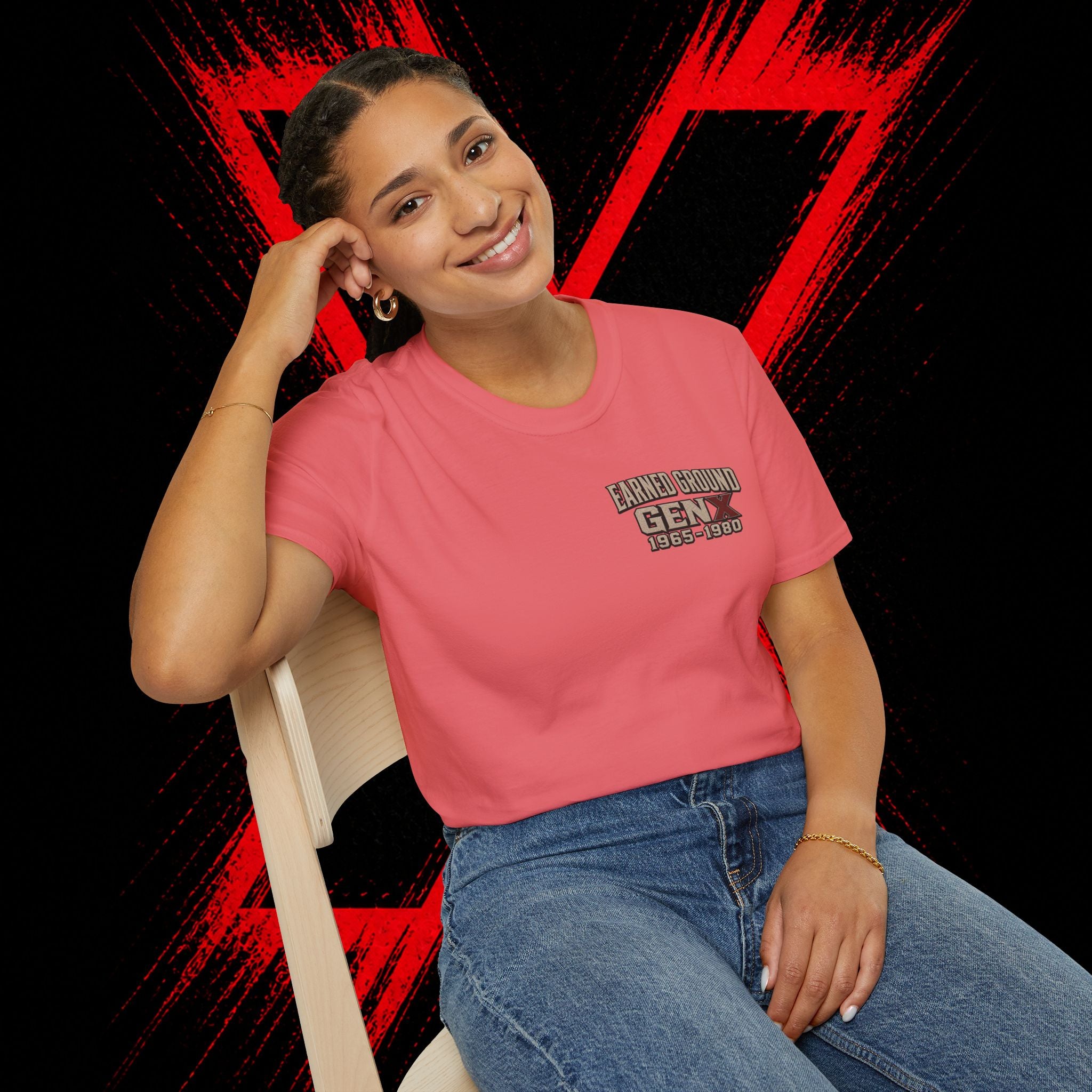 Earned Ground Gen X 1965–1980 Retro Vintage Tee— Gen X 1965–1980 Retro Vintage Tee