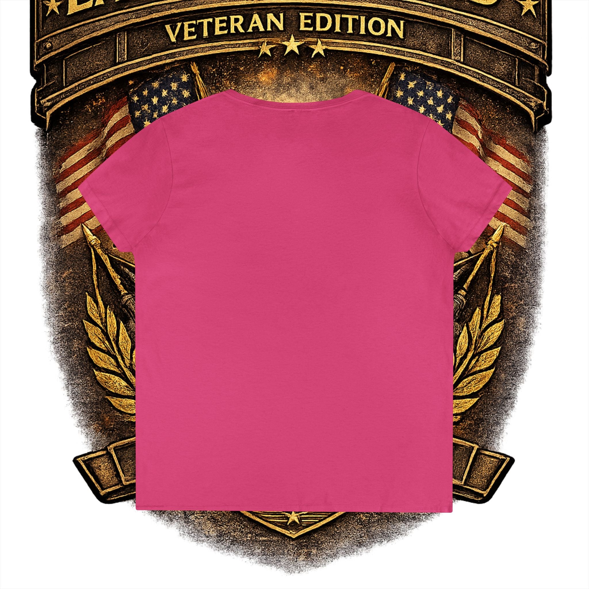 EARNED GROUND Female Veteran V-Neck T-Shirt — "Female Veteran" Edition"
