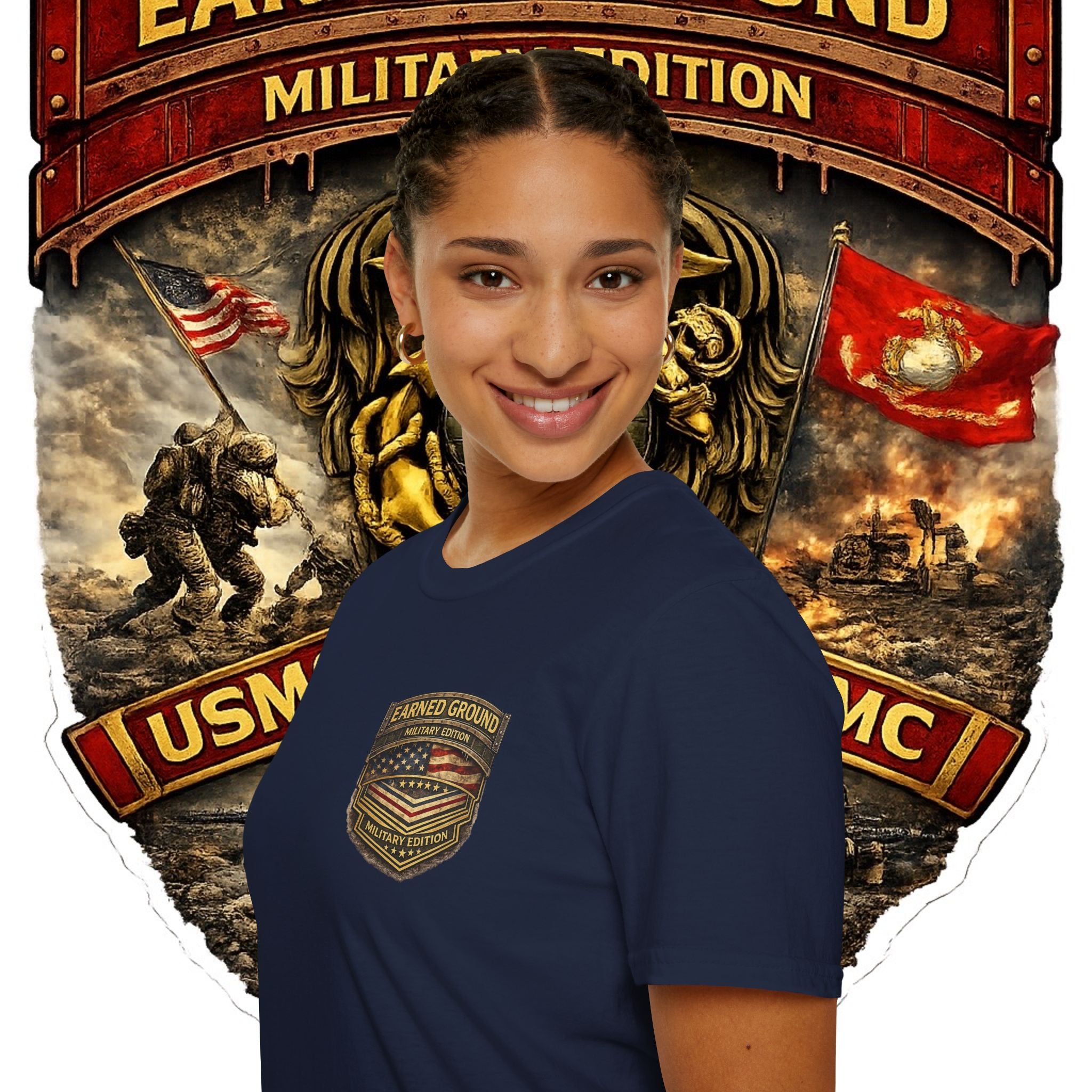 Earned Ground Military Edition USMC — USMC Military Tribute Pocket Tee