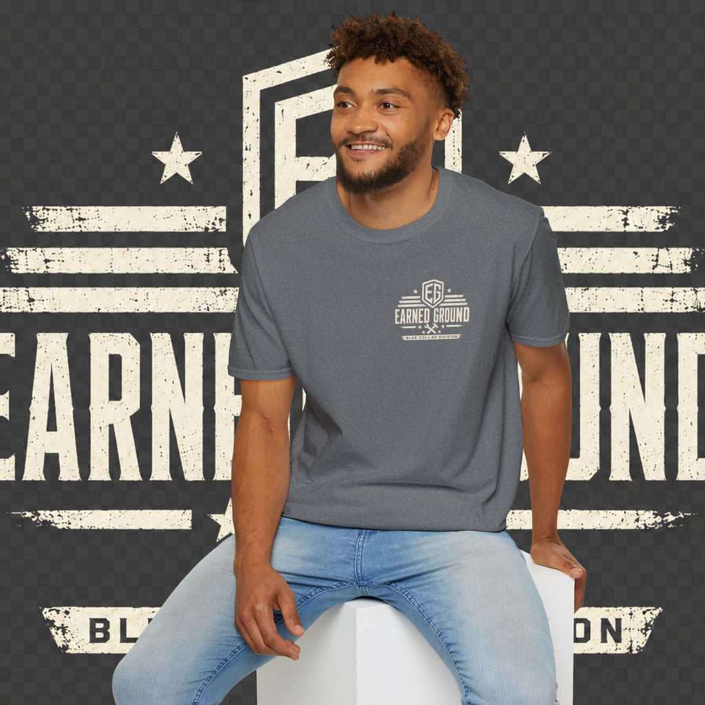 EARNED GROUND "BLUE COLLAR DIVISION" Coastal Calm Graphic T-Shirt