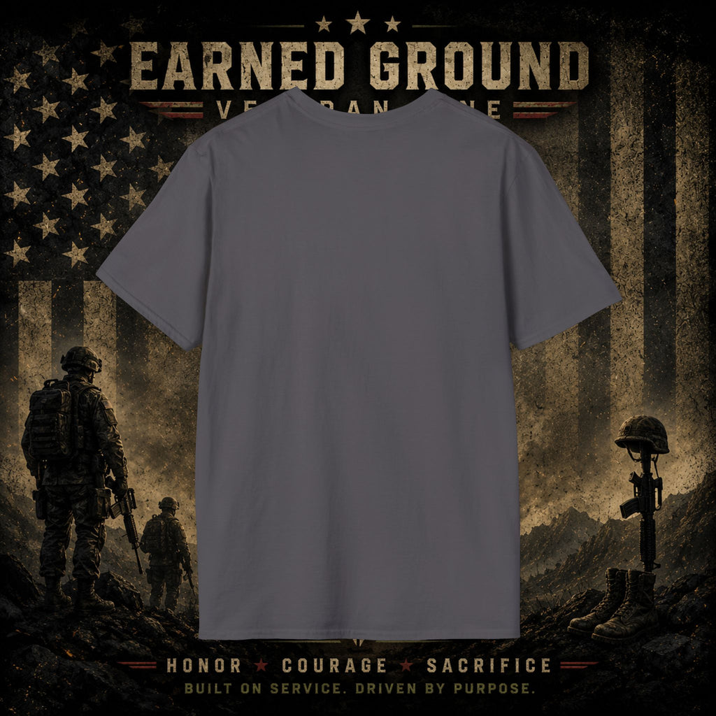 Earned Ground Veteran Division 'Service Built This'— Military Tribute Tee