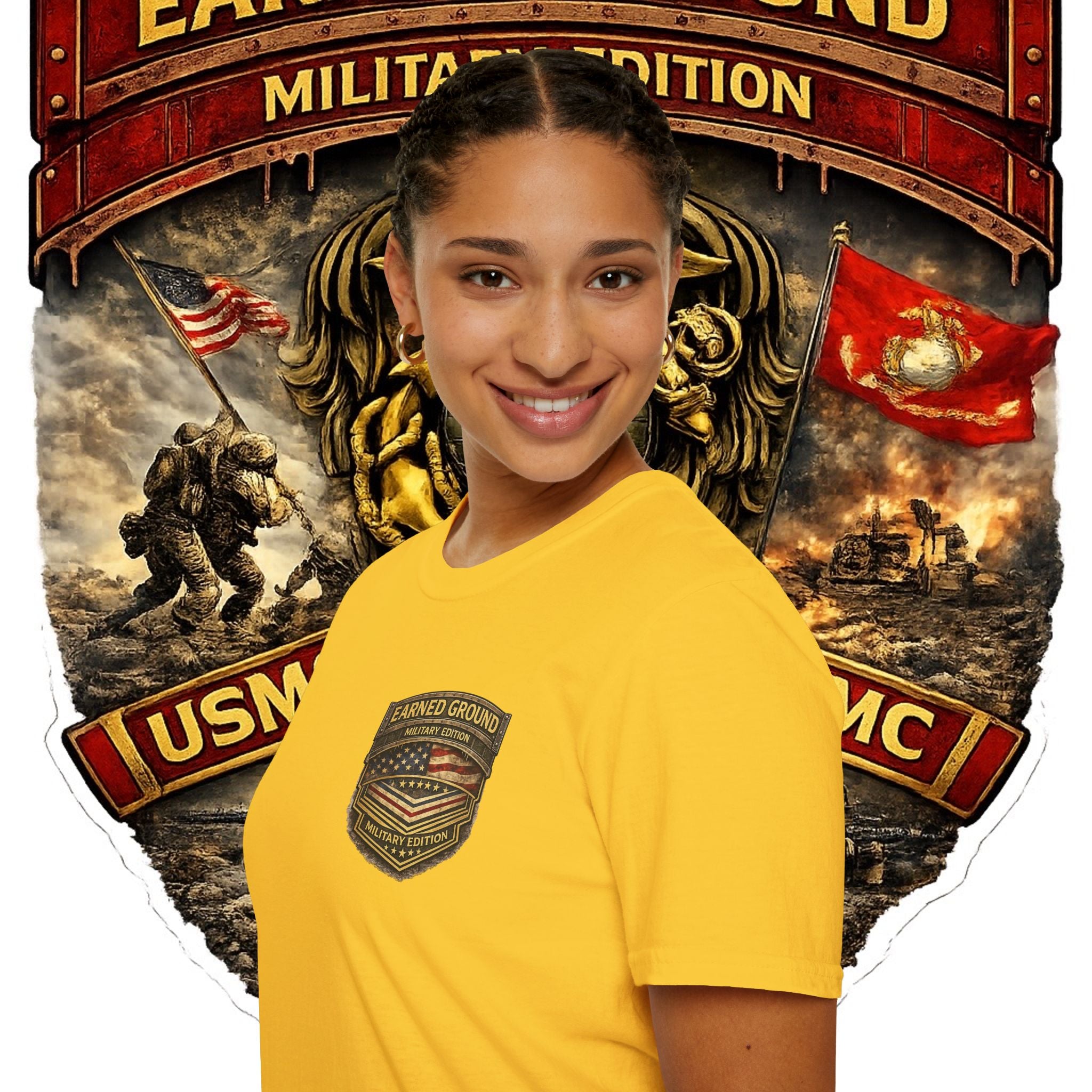 Earned Ground Military Edition USMC — USMC Military Tribute Pocket Tee