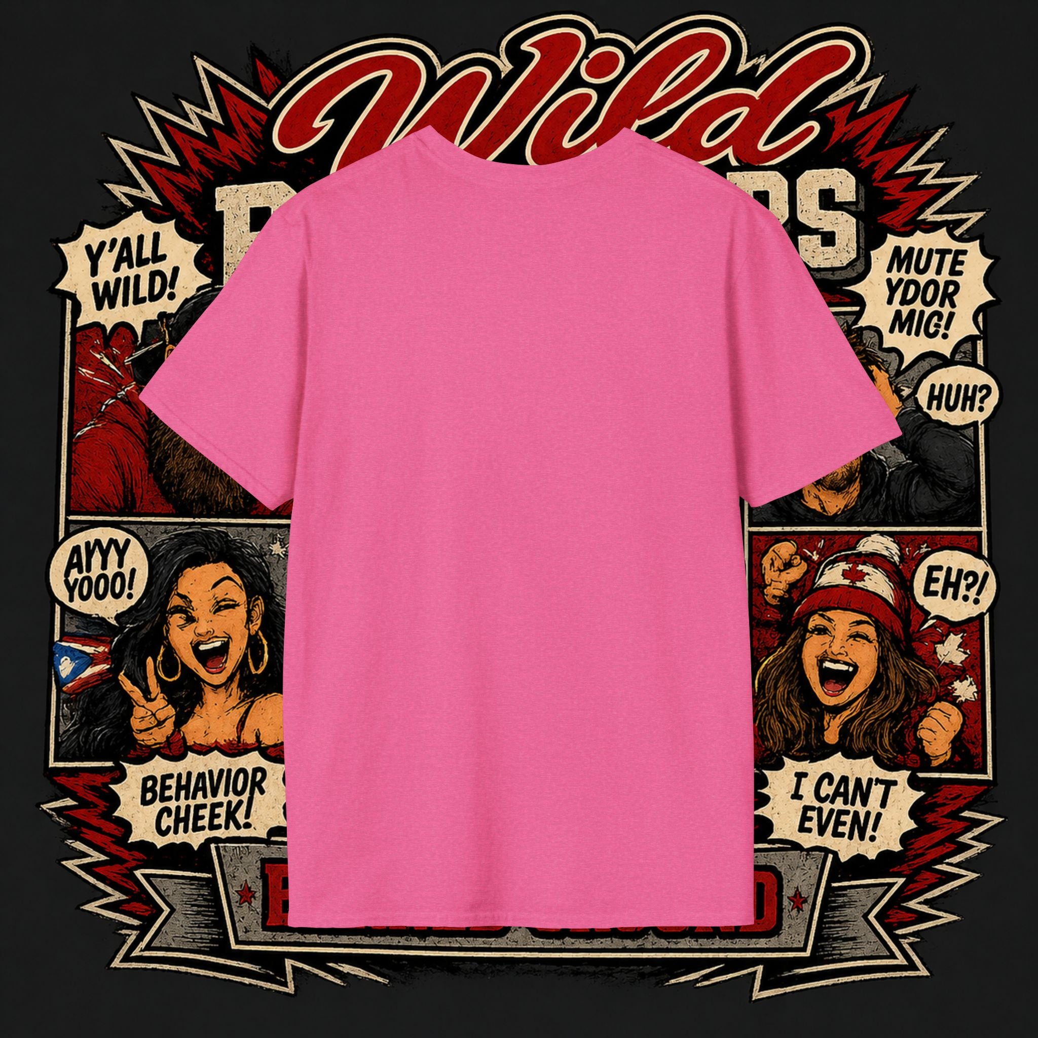 Earned Ground "Wild Behaviors" T-Shirt — Retro Red & White Graphic Tee