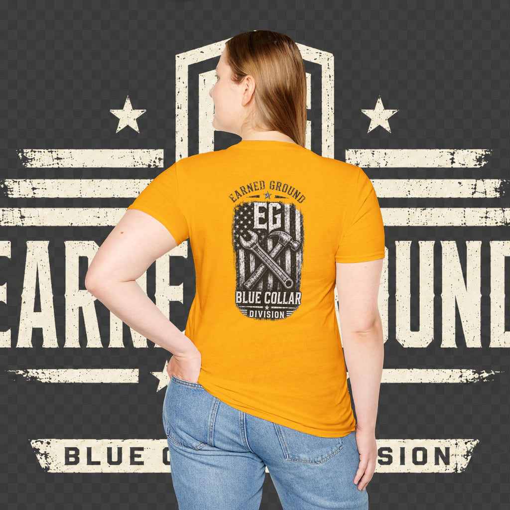 EARNED GROUND "BLUE COLLAR DIVISION" Coastal Calm Graphic T-Shirt