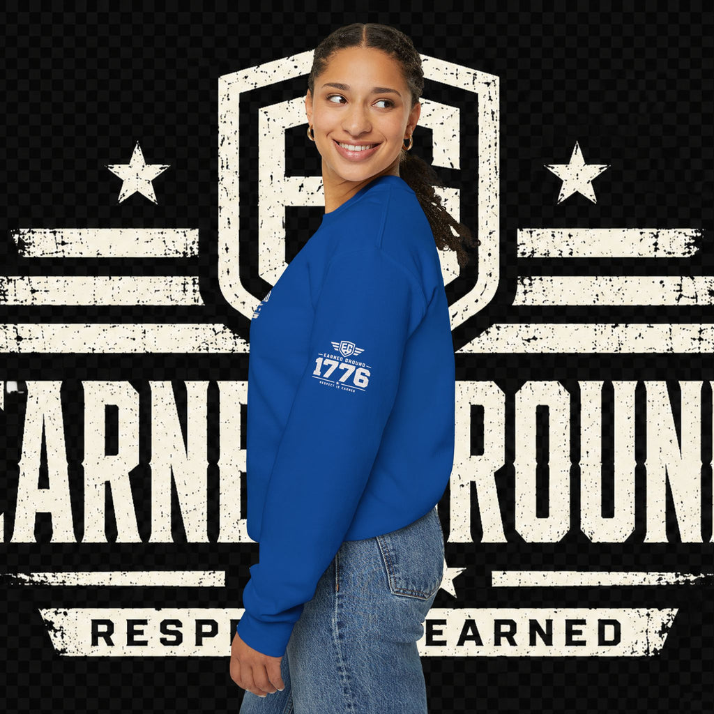 EARNED GROUND Nurses Division Crewneck Sweatshirt – Nurses Caduceus Badge Design