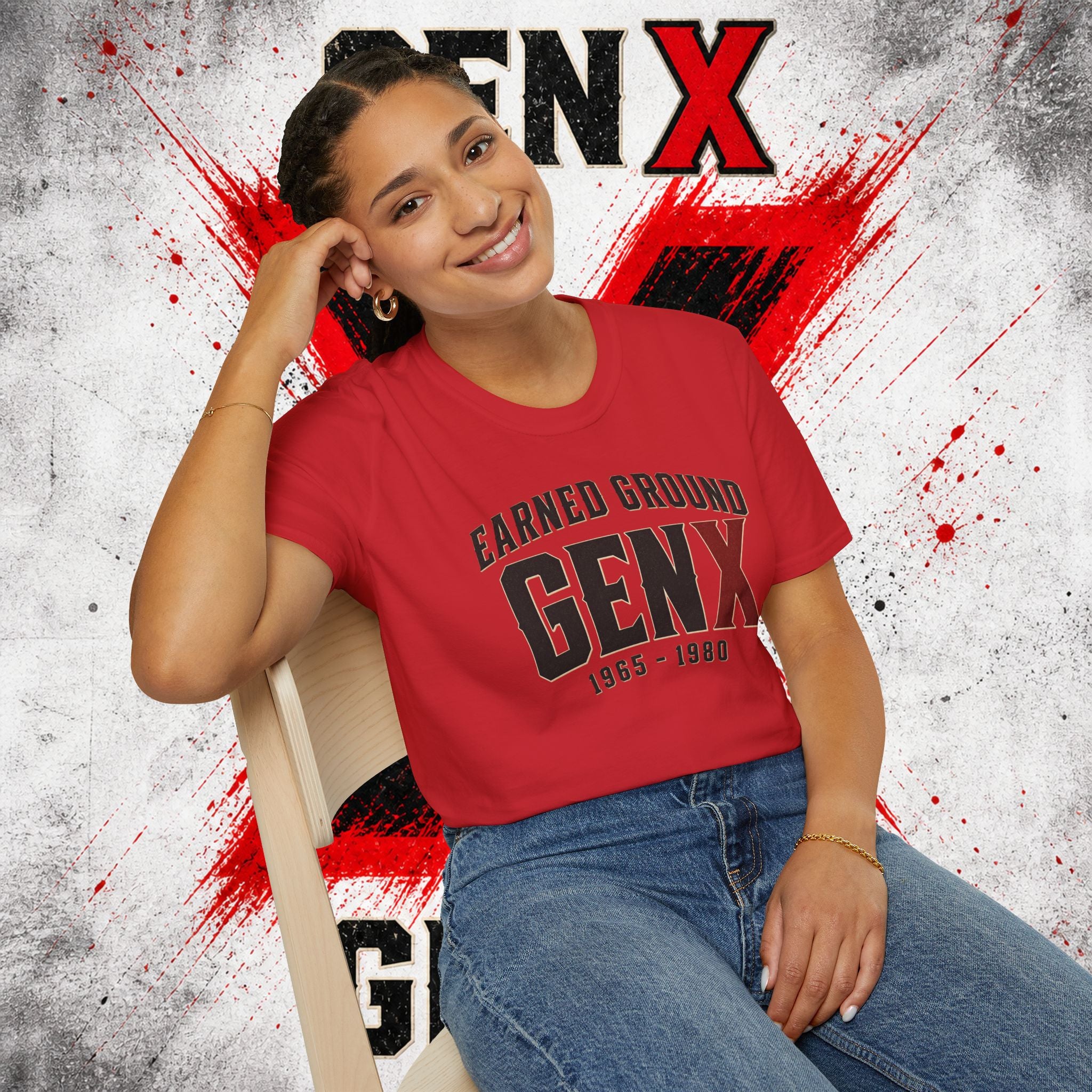 Earned Ground GEN X T-Shirt — 1965–1980 Retro Pride Tee