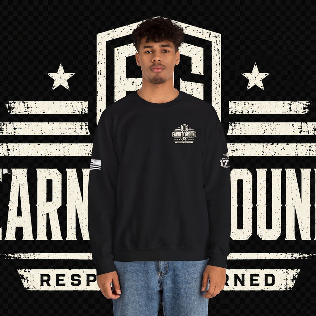 EARNED GROUND Nurses Division Crewneck Sweatshirt – Nurses Caduceus Badge Design