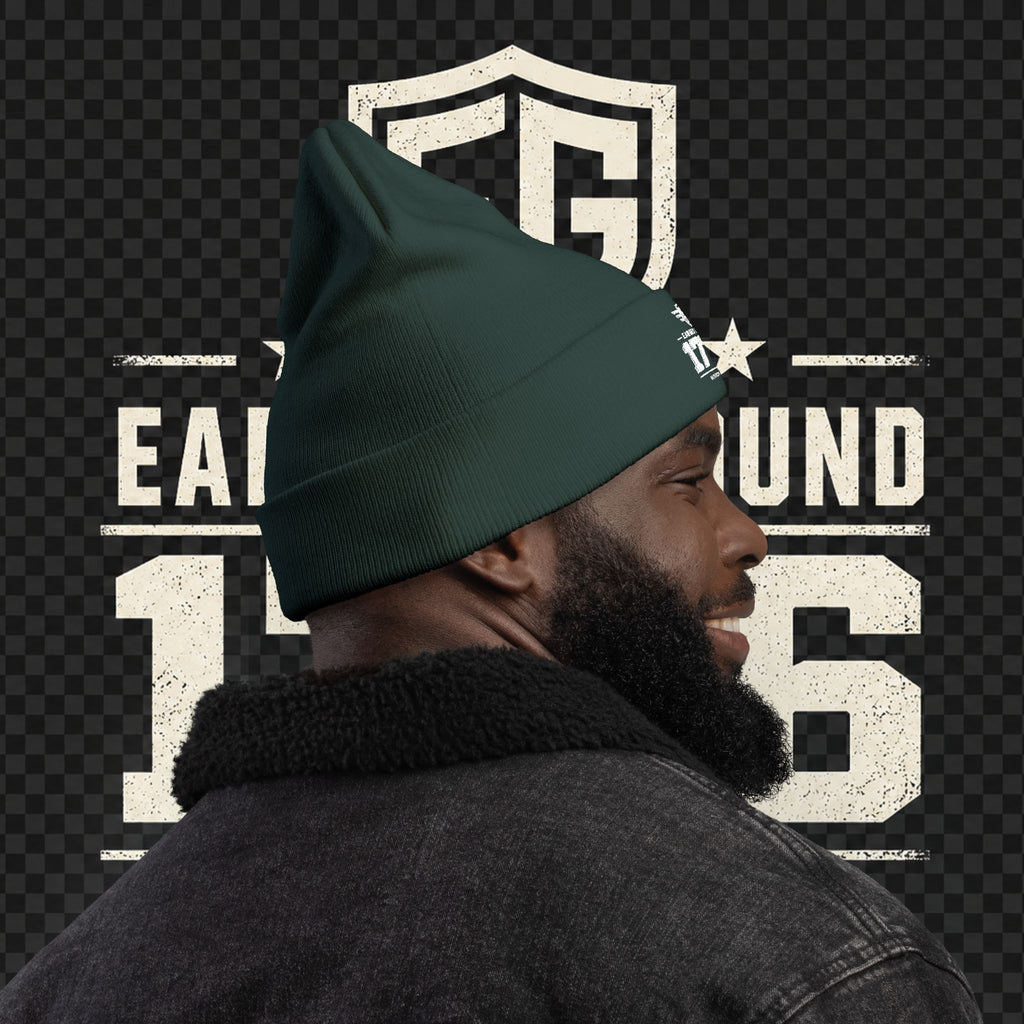 EARNED GROUND 1776 "Respect Is Earned" Embroidered Knit Beanie
