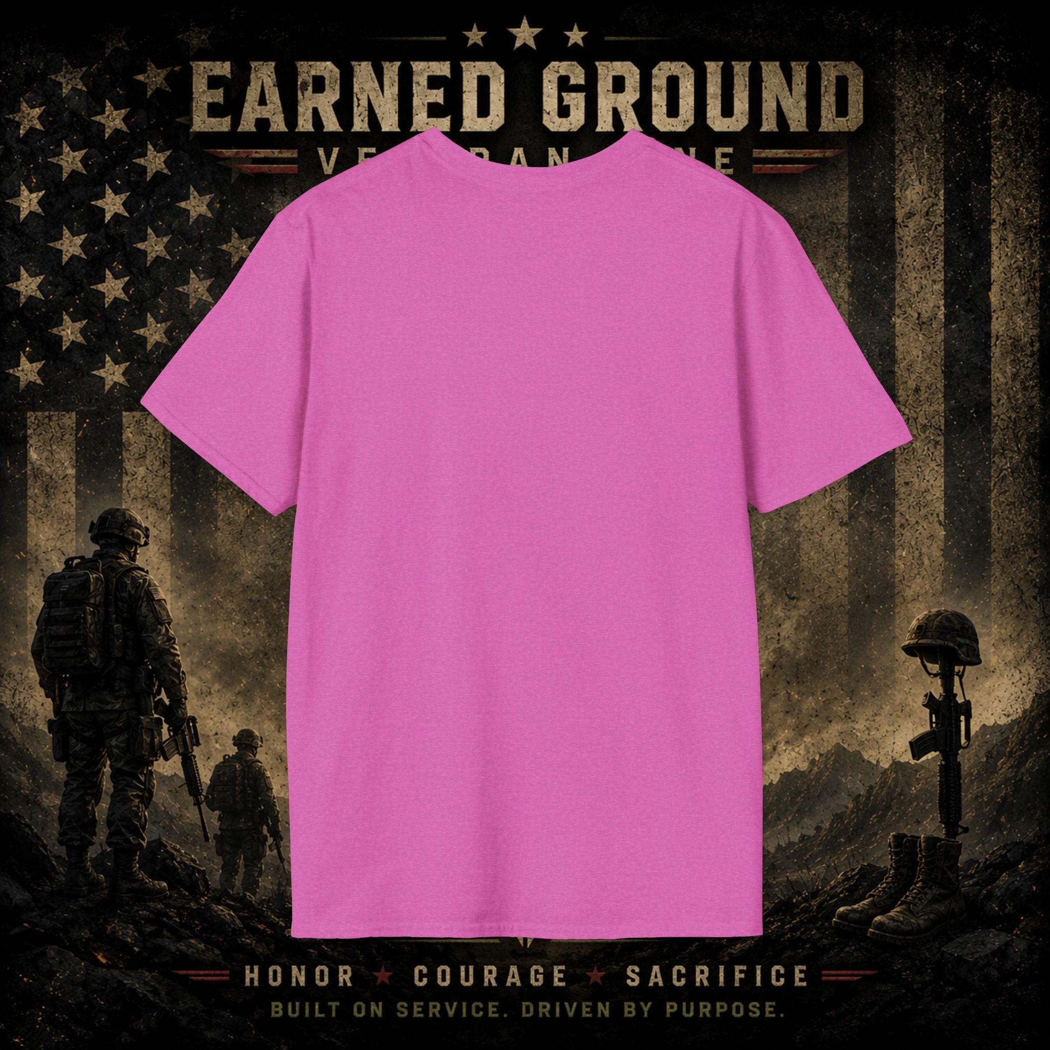 Earned Ground Veteran Division 'Service Built This'— Military Tribute Tee
