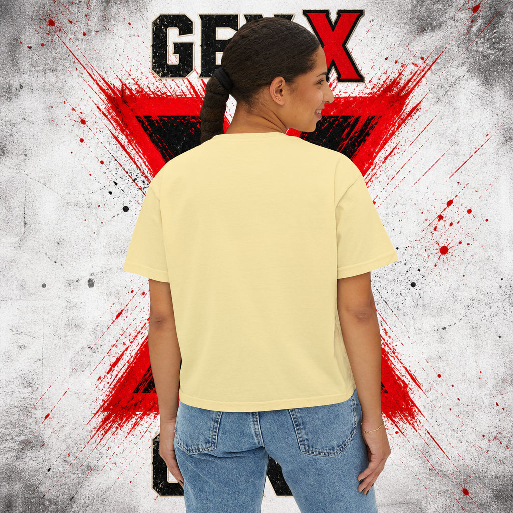 Gen X Women's Boxy Tee — "Earned Ground" 1965–1980 Retro