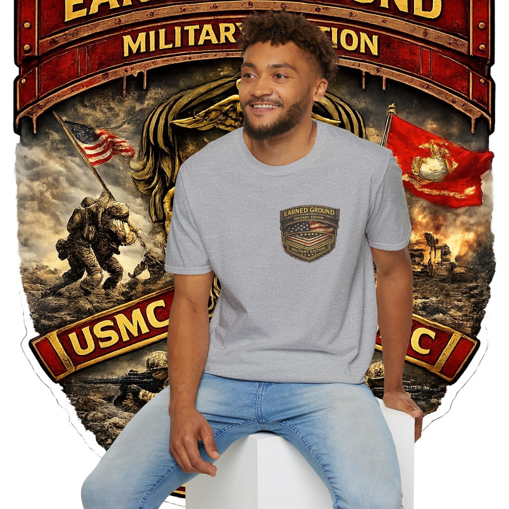 Earned Ground Military Edition USMC — USMC Military Tribute Pocket Tee