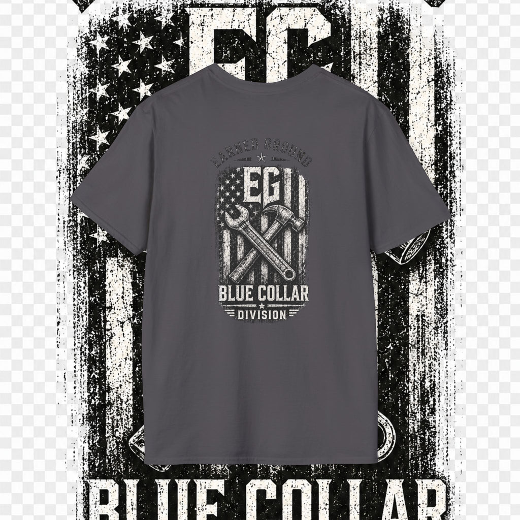 EARNED GROUND "BLUE COLLAR DIVISION" Coastal Calm Graphic T-Shirt