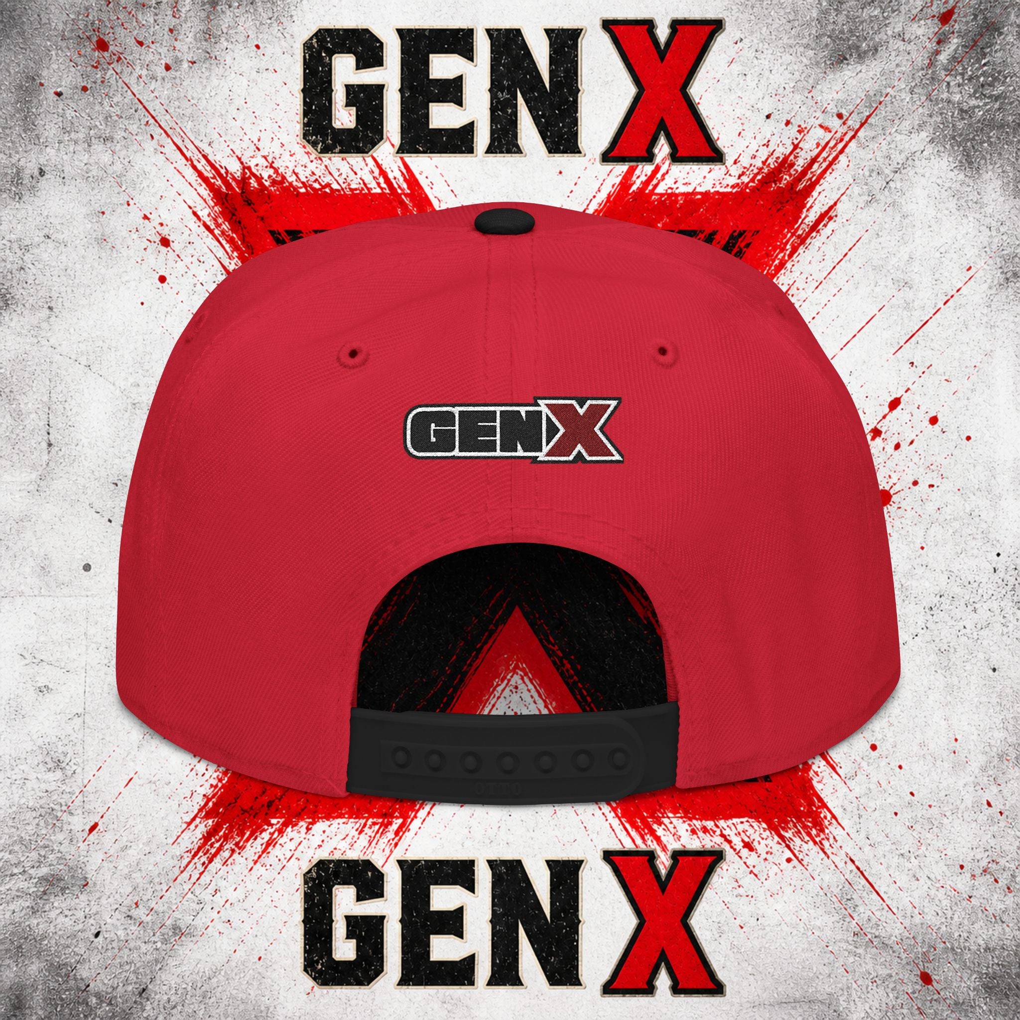 Gen X Embroidered Flat Bill Ball Cap — Gen X Proud 1965–1980