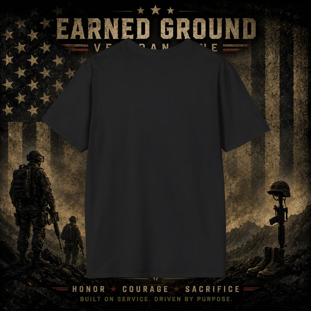 Earned Ground Veteran Division 'Service Built This'— Military Tribute Tee