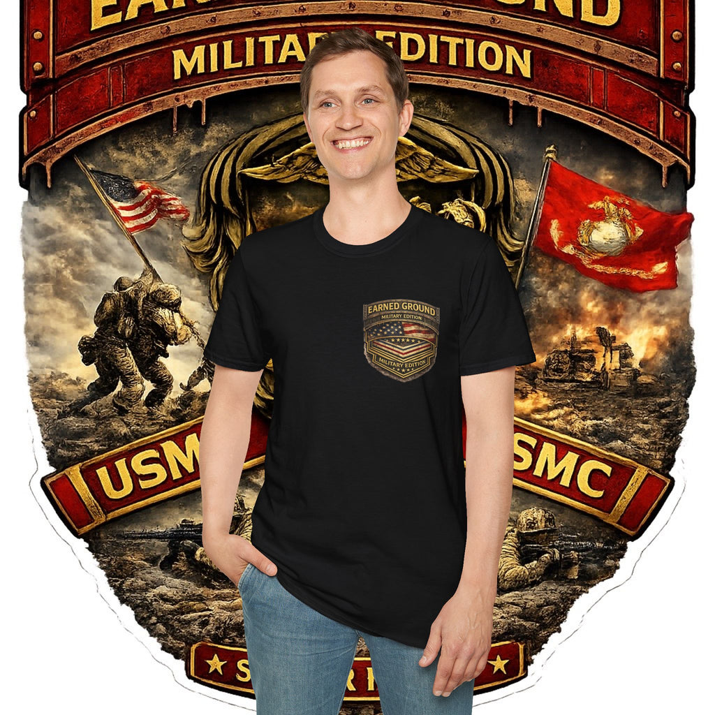 Earned Ground Military Edition USMC — USMC Military Tribute Pocket Tee