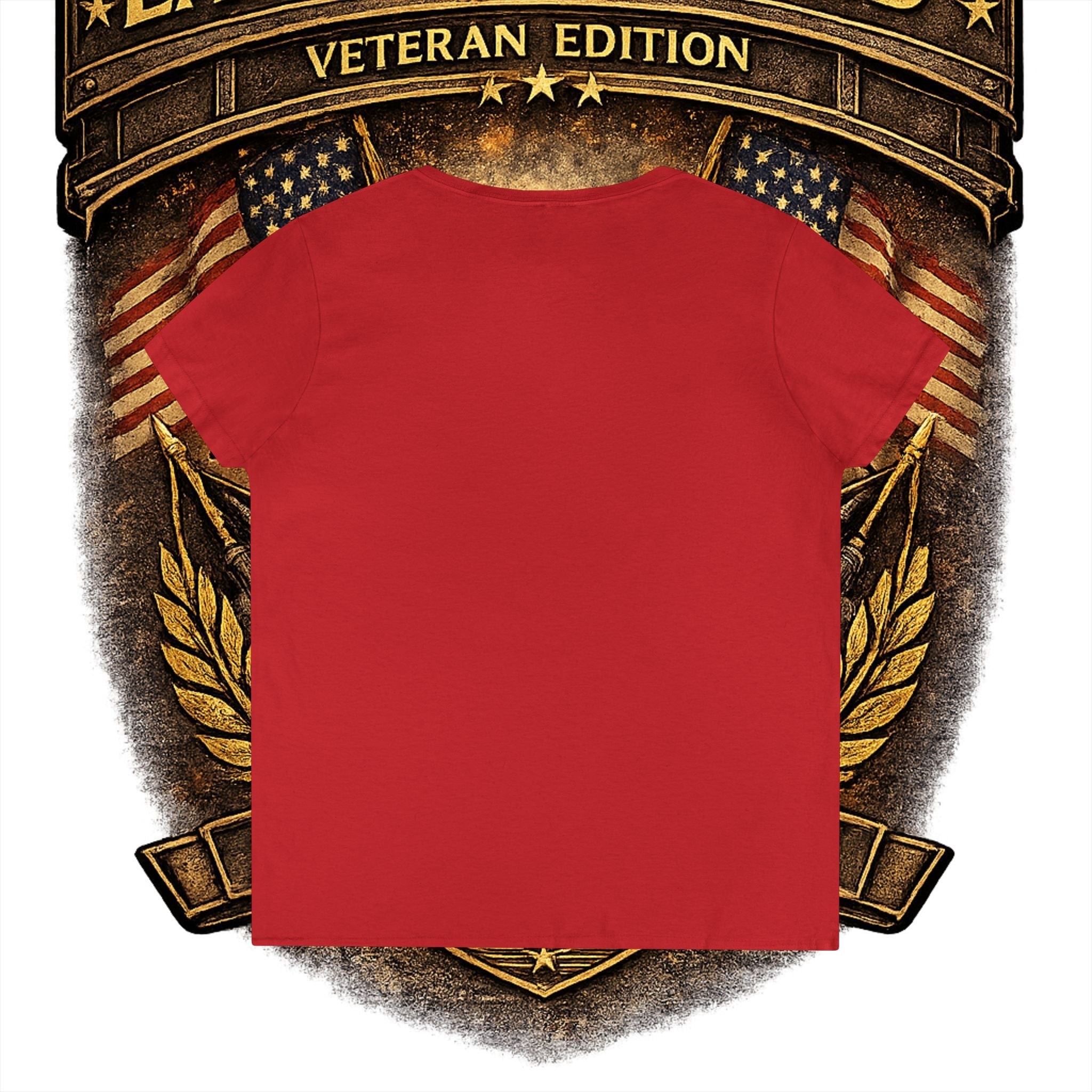 EARNED GROUND Female Veteran V-Neck T-Shirt — "Female Veteran" Edition"