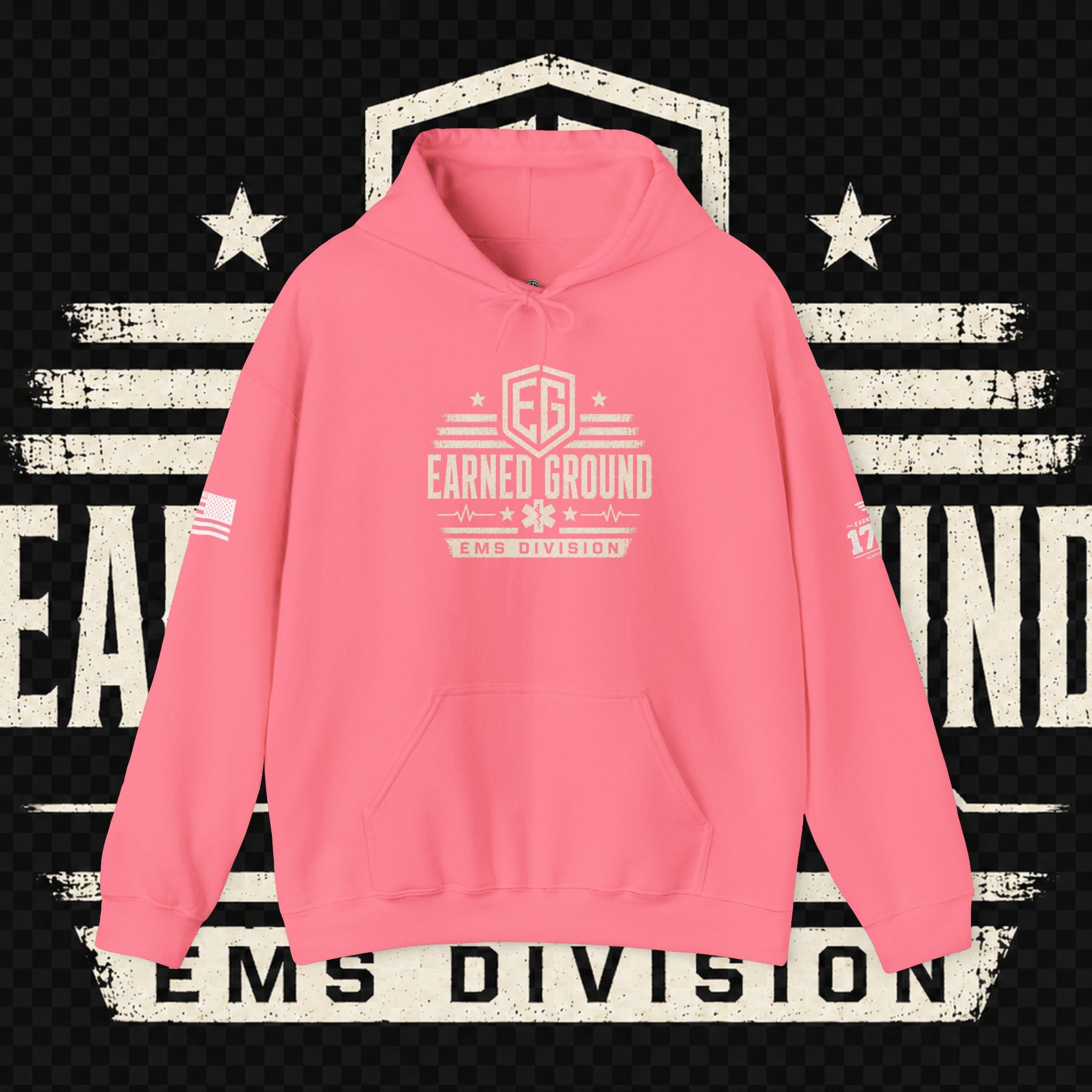 Earned Ground EMS Division Hoodie — Paramedic / EMT Tribute Pullover