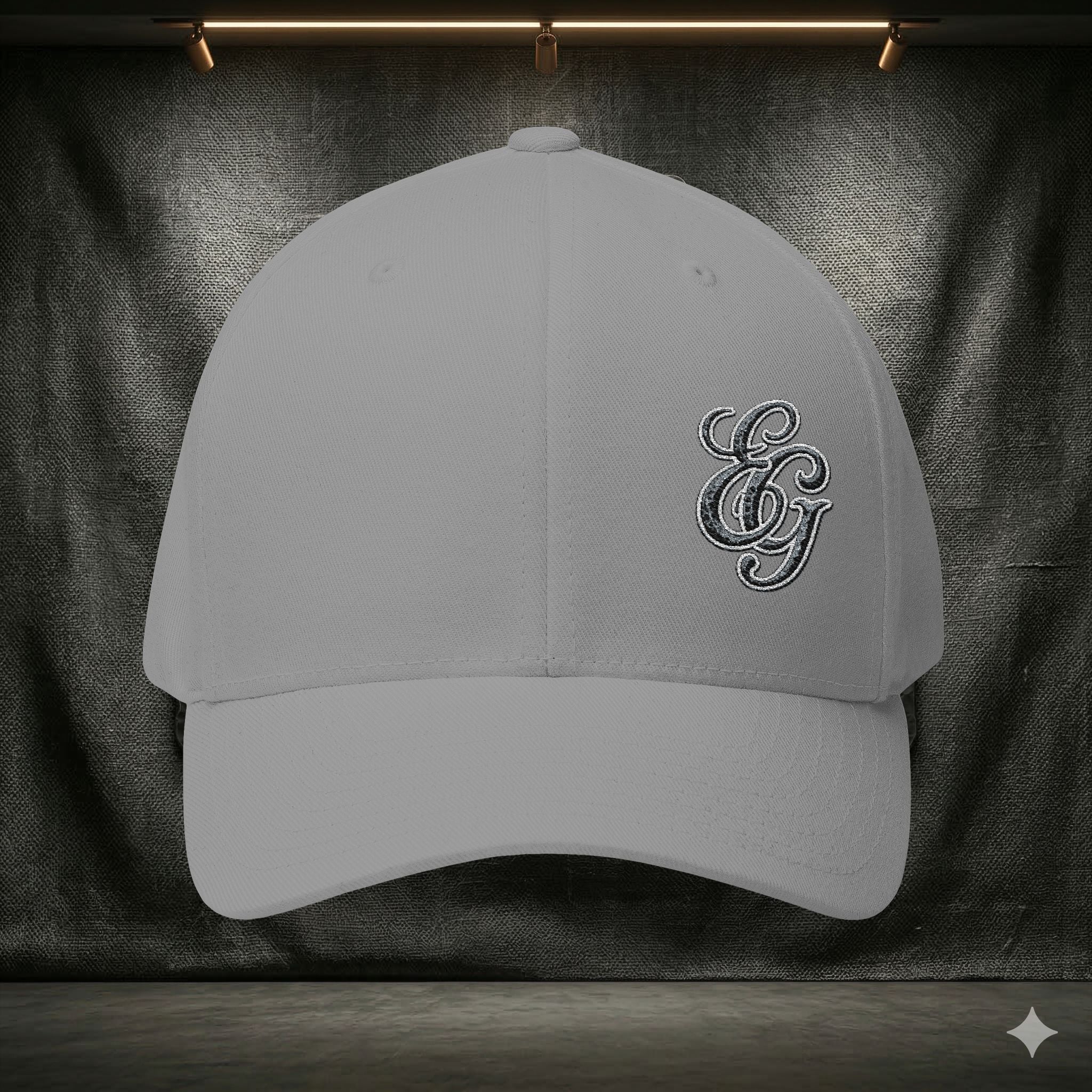 EARNED GROUND FLEX FIT — Elegant Script 'E & G' LOGO BALL CAP