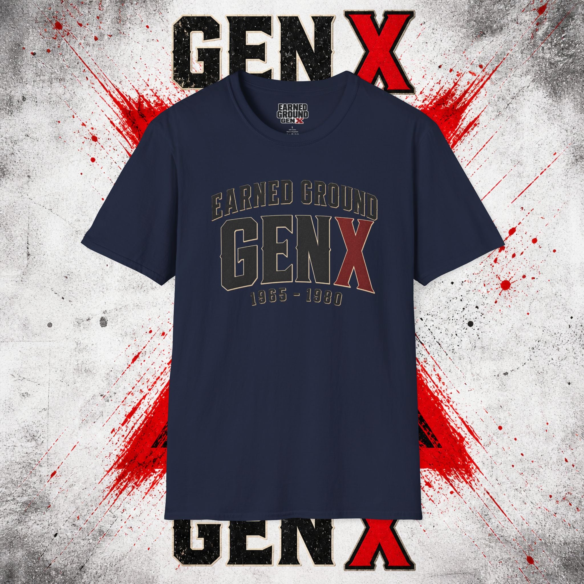 Earned Ground GEN X T-Shirt — 1965–1980 Retro Pride Tee