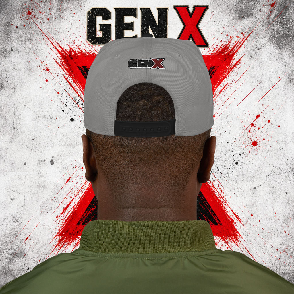 Gen X Embroidered Flat Bill Ball Cap — Gen X Proud 1965–1980
