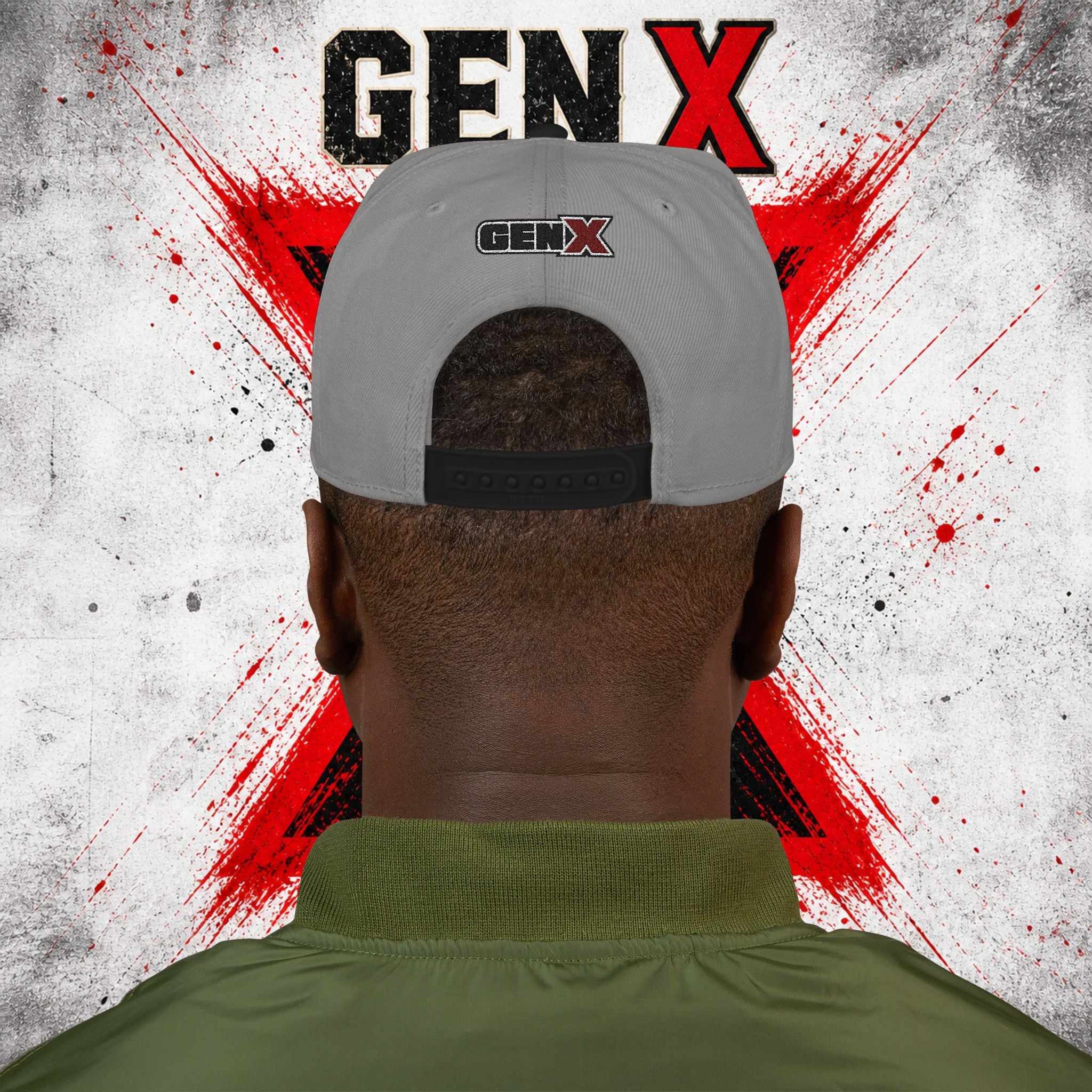 Gen X Embroidered Flat Bill Ball Cap — Gen X Proud 1965–1980