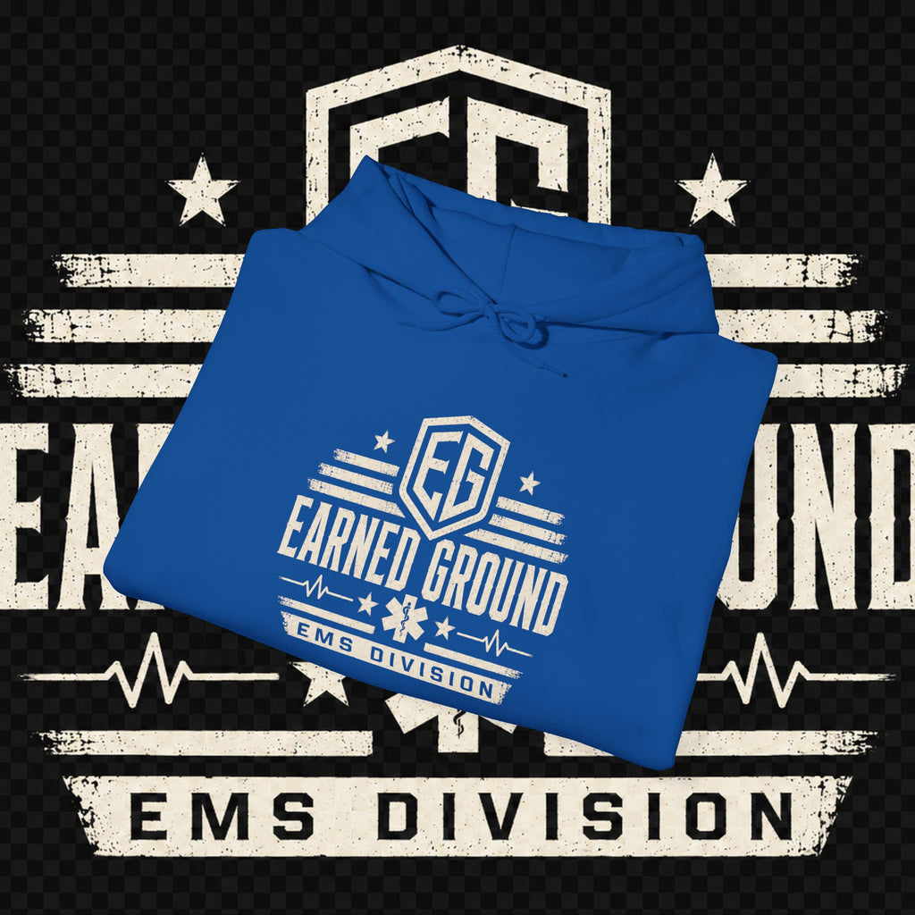 Earned Ground EMS Division Hoodie — Paramedic / EMT Tribute Pullover