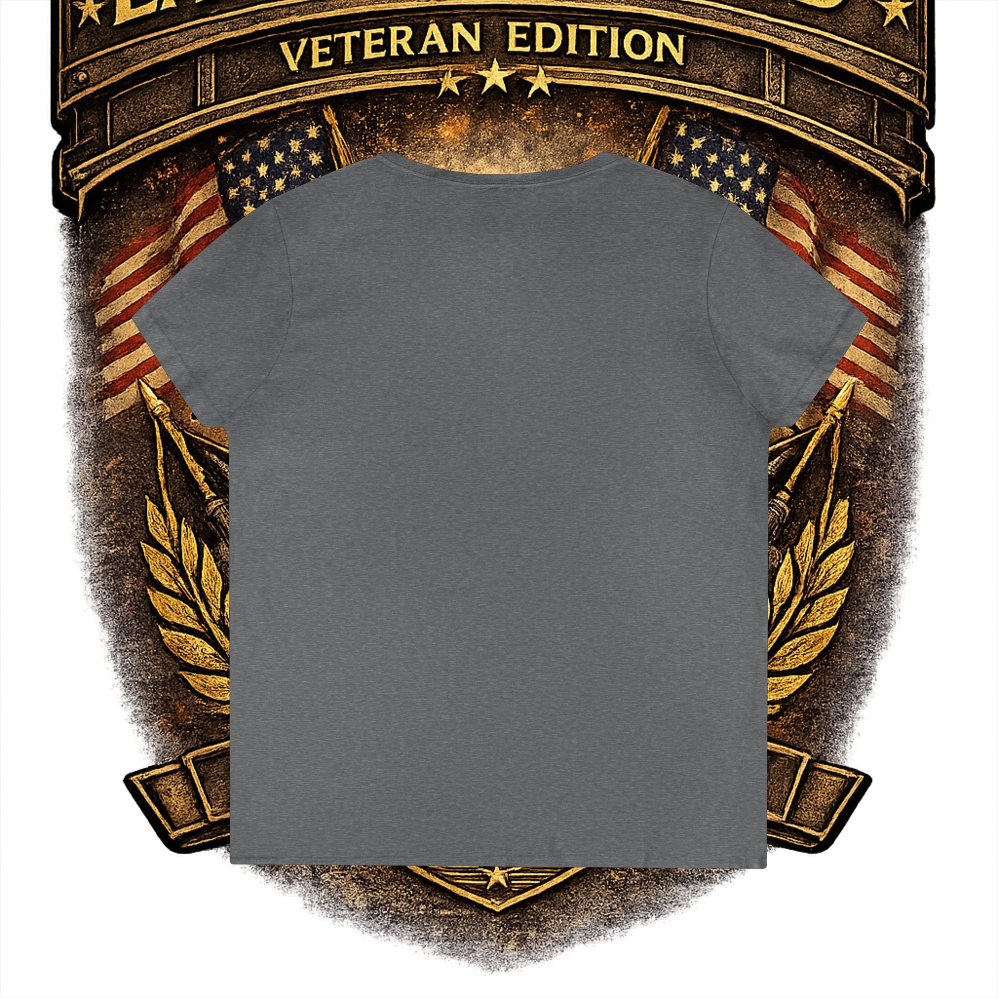 EARNED GROUND Female Veteran V-Neck T-Shirt — "Female Veteran" Edition"