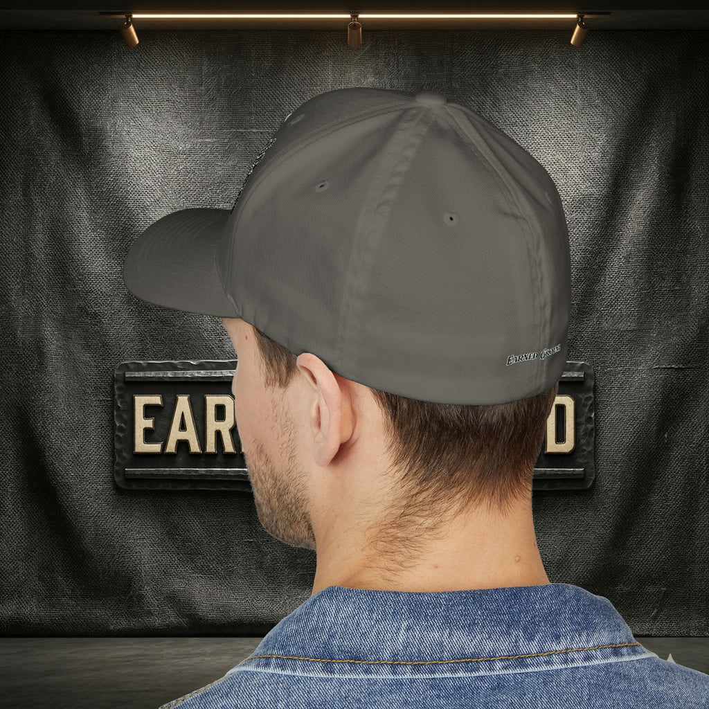 EARNED GROUND FLEX FIT — Elegant Script 'E & G' LOGO BALL CAP
