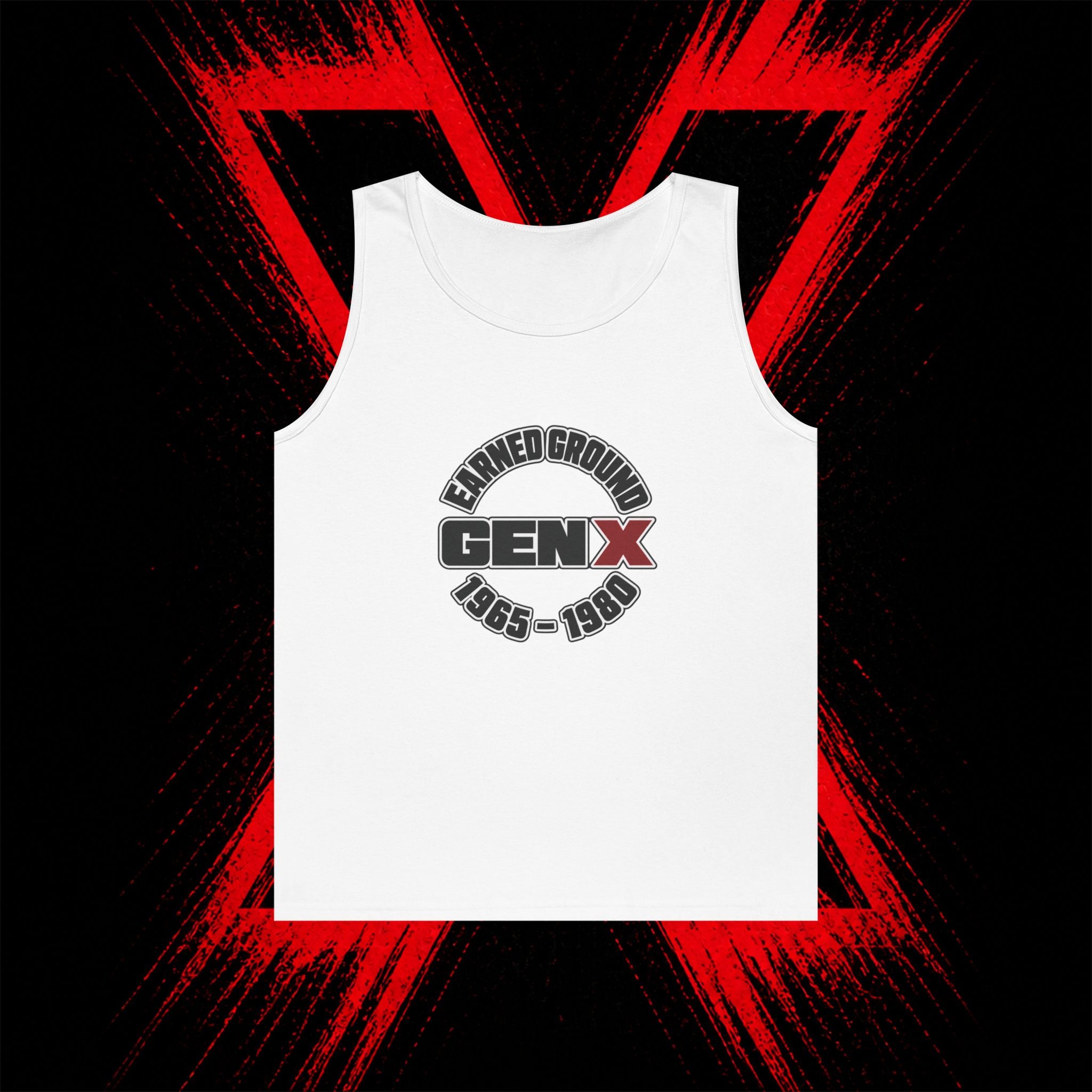 Gen X Tank Top - "Earned Ground" 1965–1980 Retro Logo Tank