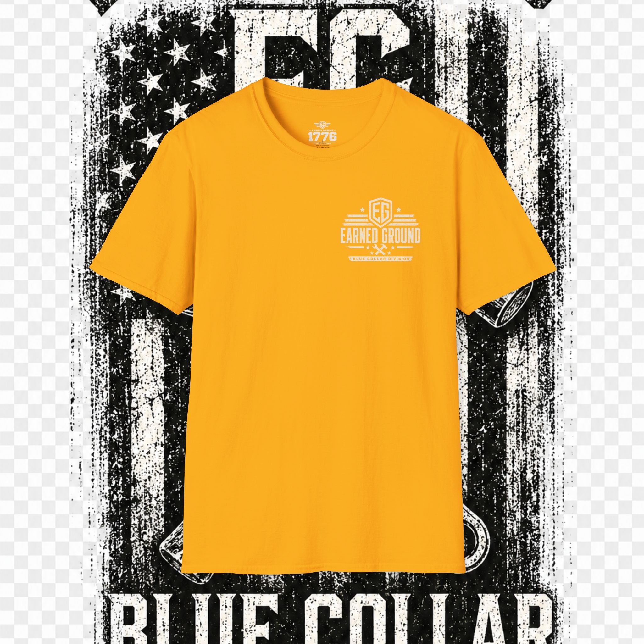 EARNED GROUND "BLUE COLLAR DIVISION" Coastal Calm Graphic T-Shirt