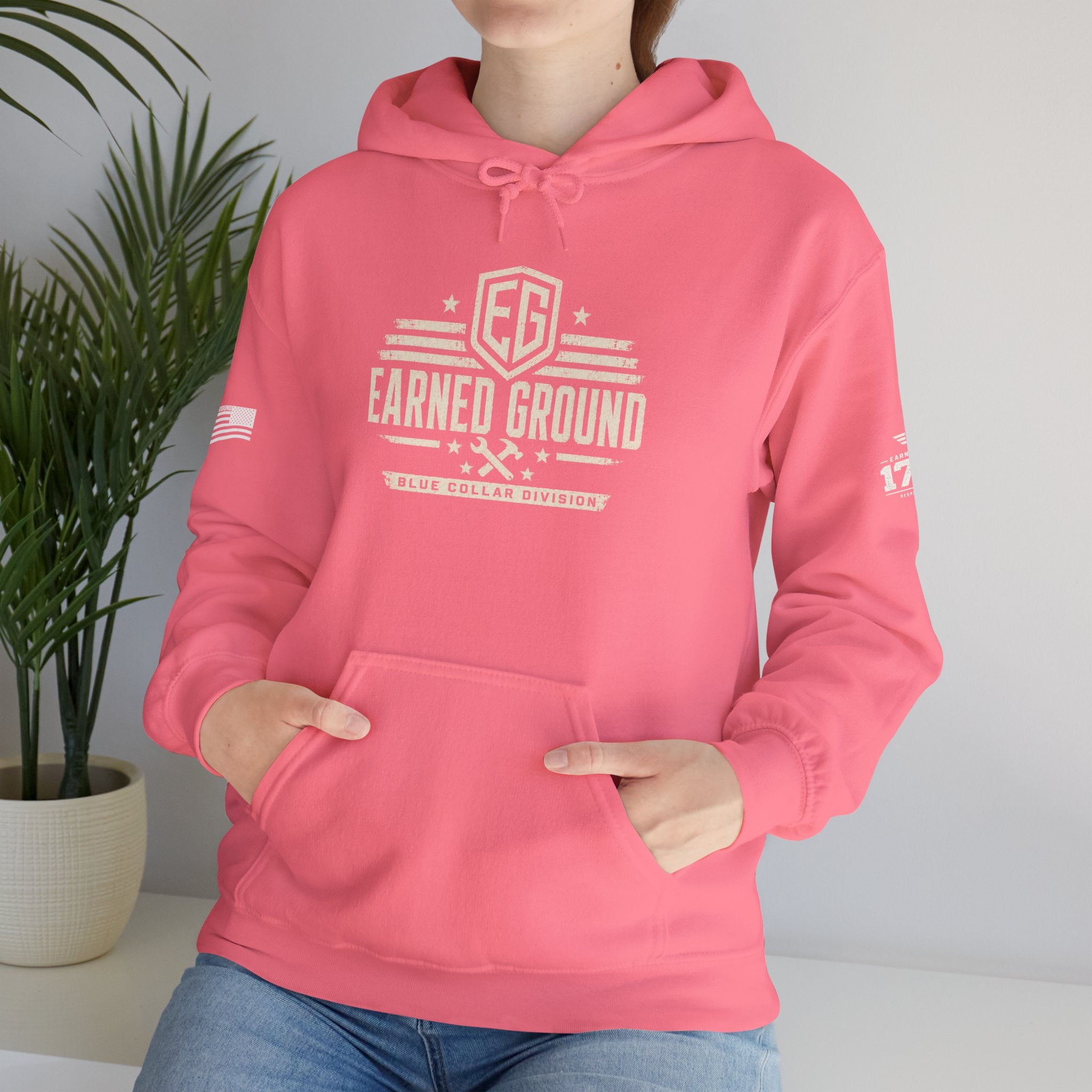 Earned Ground Blue Collar Hoodie – Blue Collar Division Hoodie