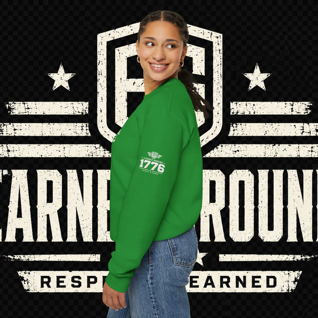 EARNED GROUND Nurses Division Crewneck Sweatshirt – Nurses Caduceus Badge Design