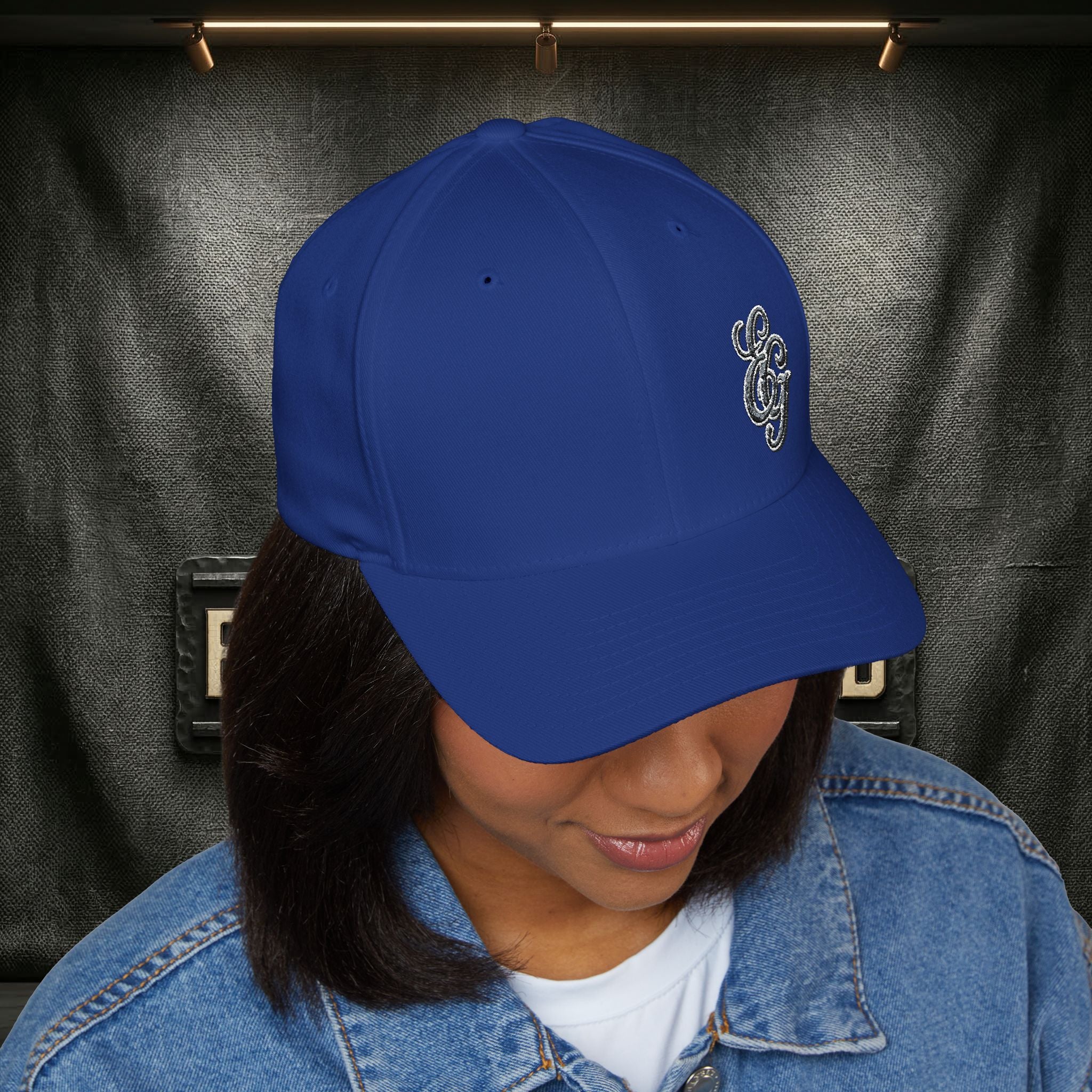 EARNED GROUND FLEX FIT — Elegant Script 'E & G' LOGO BALL CAP