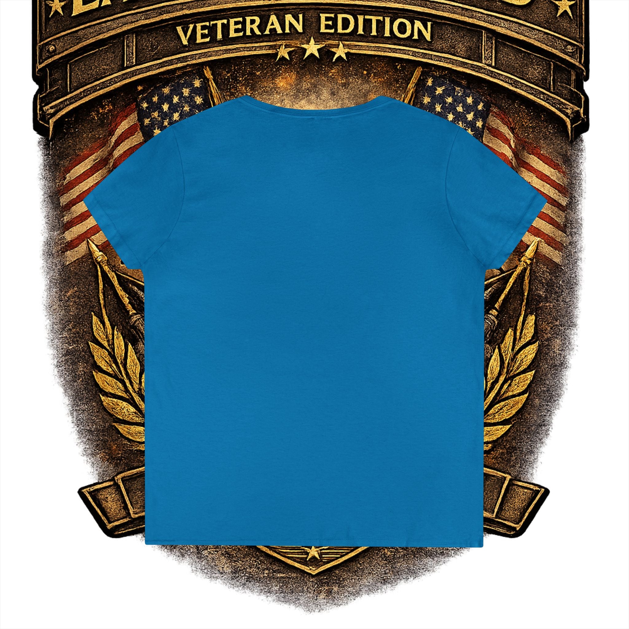 EARNED GROUND Female Veteran V-Neck T-Shirt — "Female Veteran" Edition"