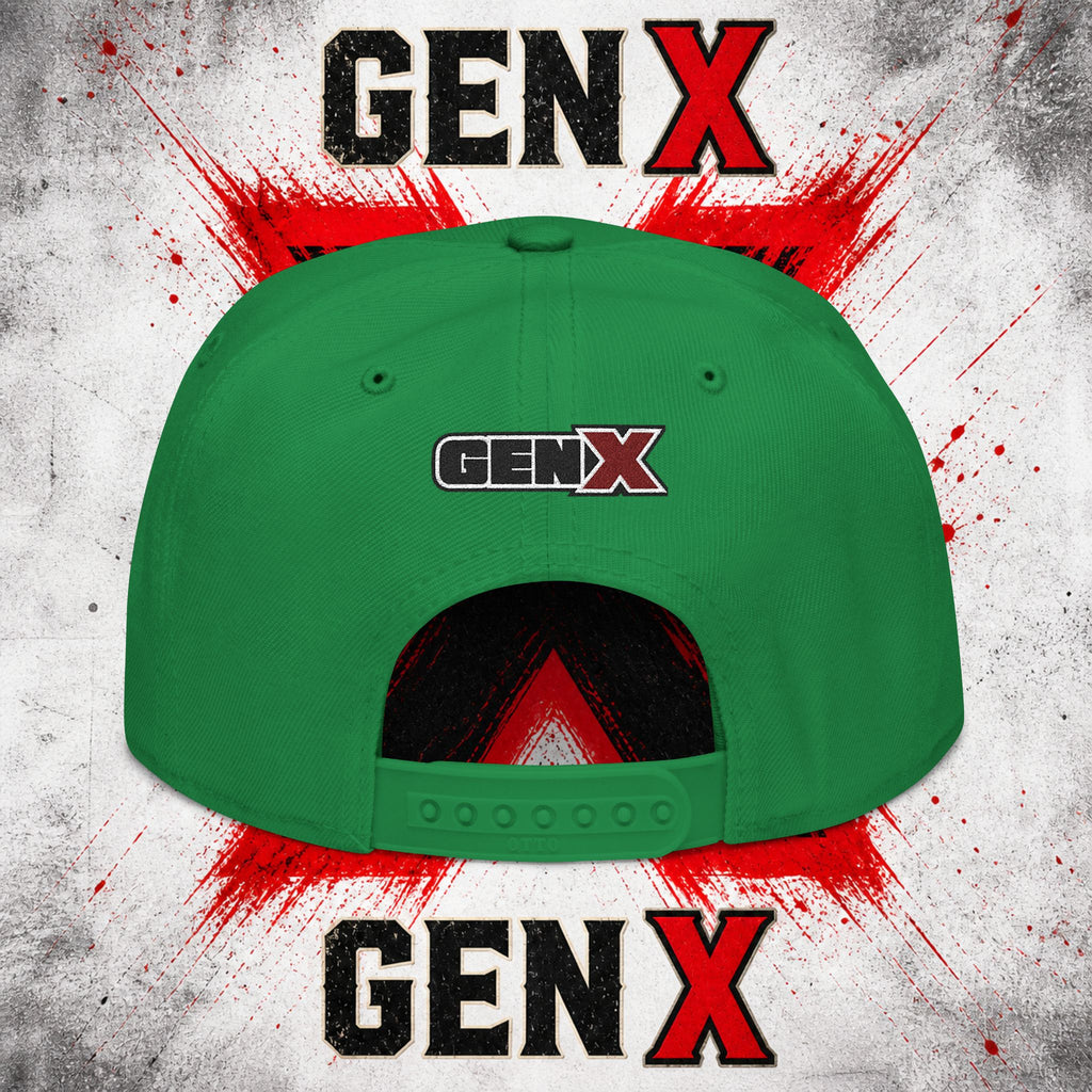 Gen X Embroidered Flat Bill Ball Cap — Gen X Proud 1965–1980