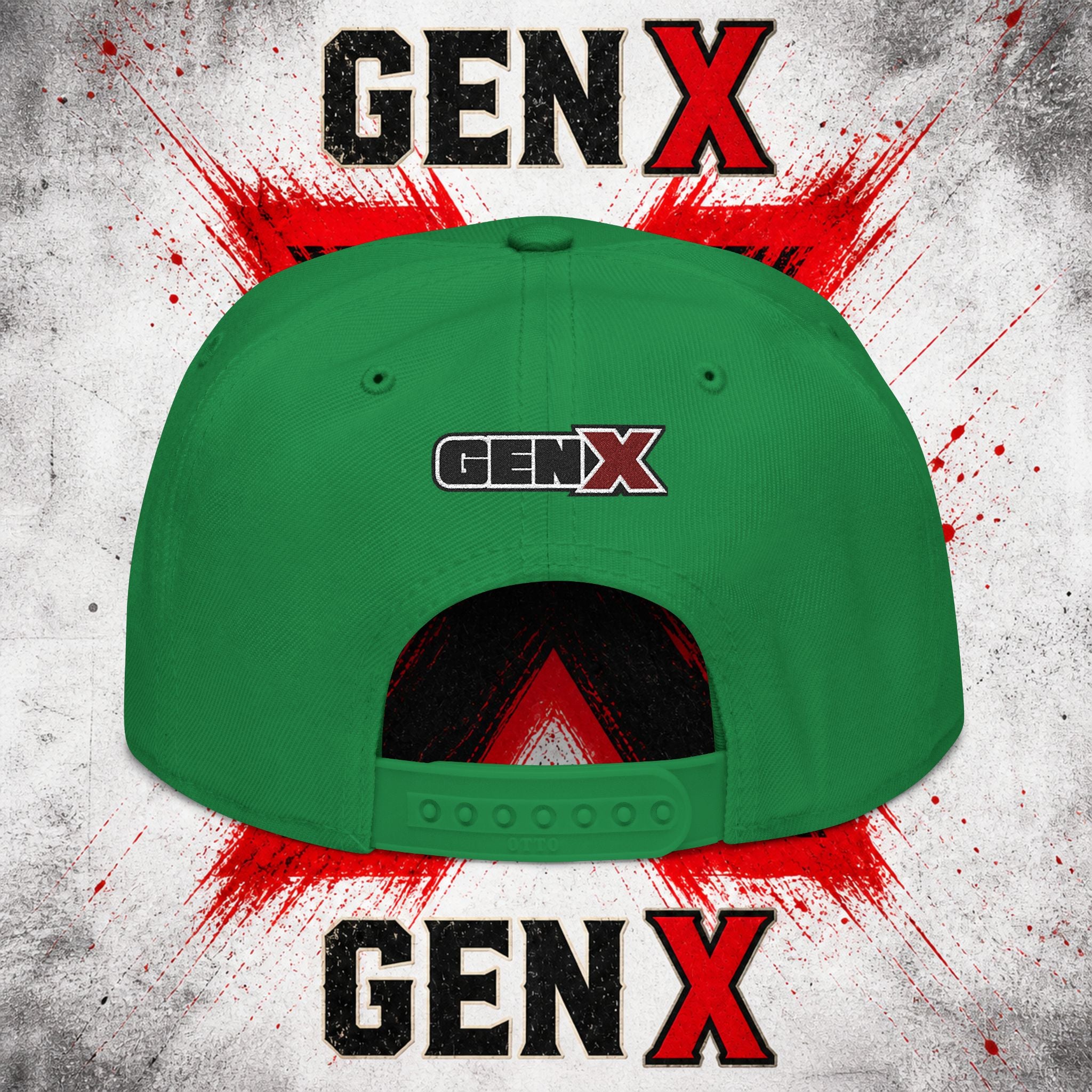 Gen X Embroidered Flat Bill Ball Cap — Gen X Proud 1965–1980