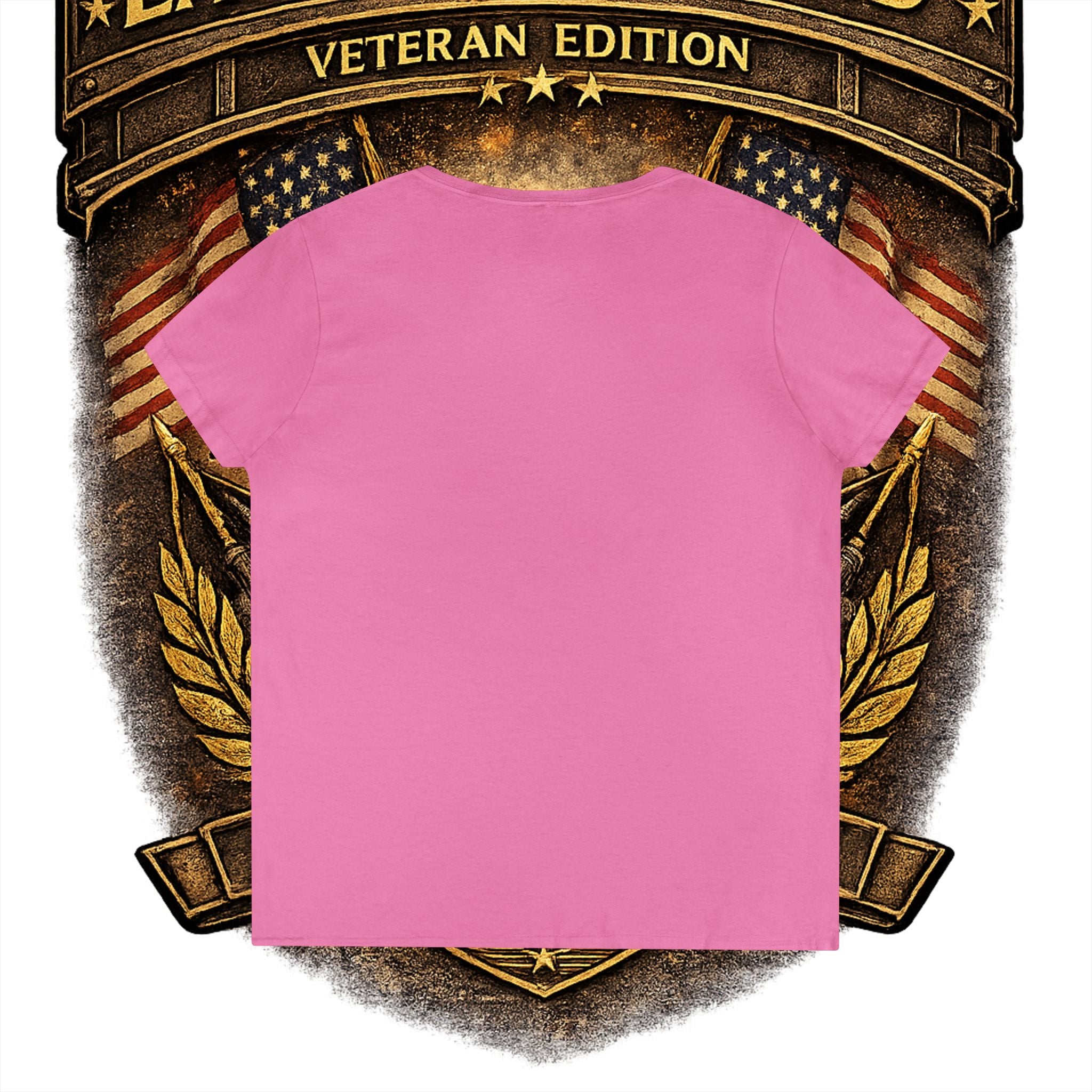 EARNED GROUND Female Veteran V-Neck T-Shirt — "Female Veteran" Edition"