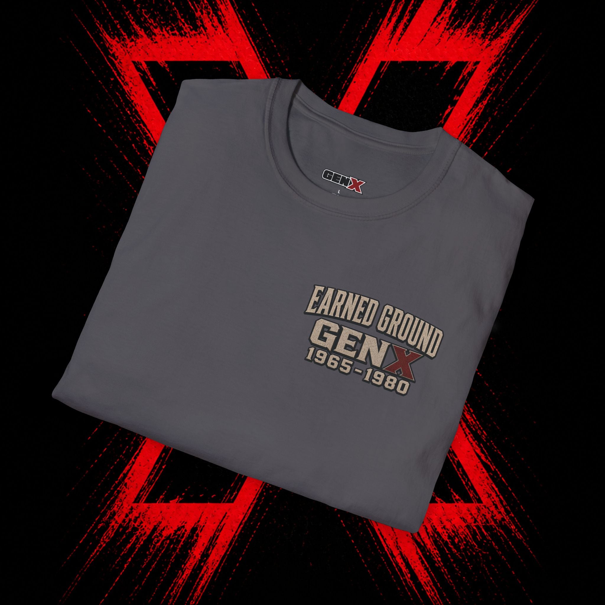 Earned Ground Gen X 1965–1980 Retro Vintage Tee— Gen X 1965–1980 Retro Vintage Tee