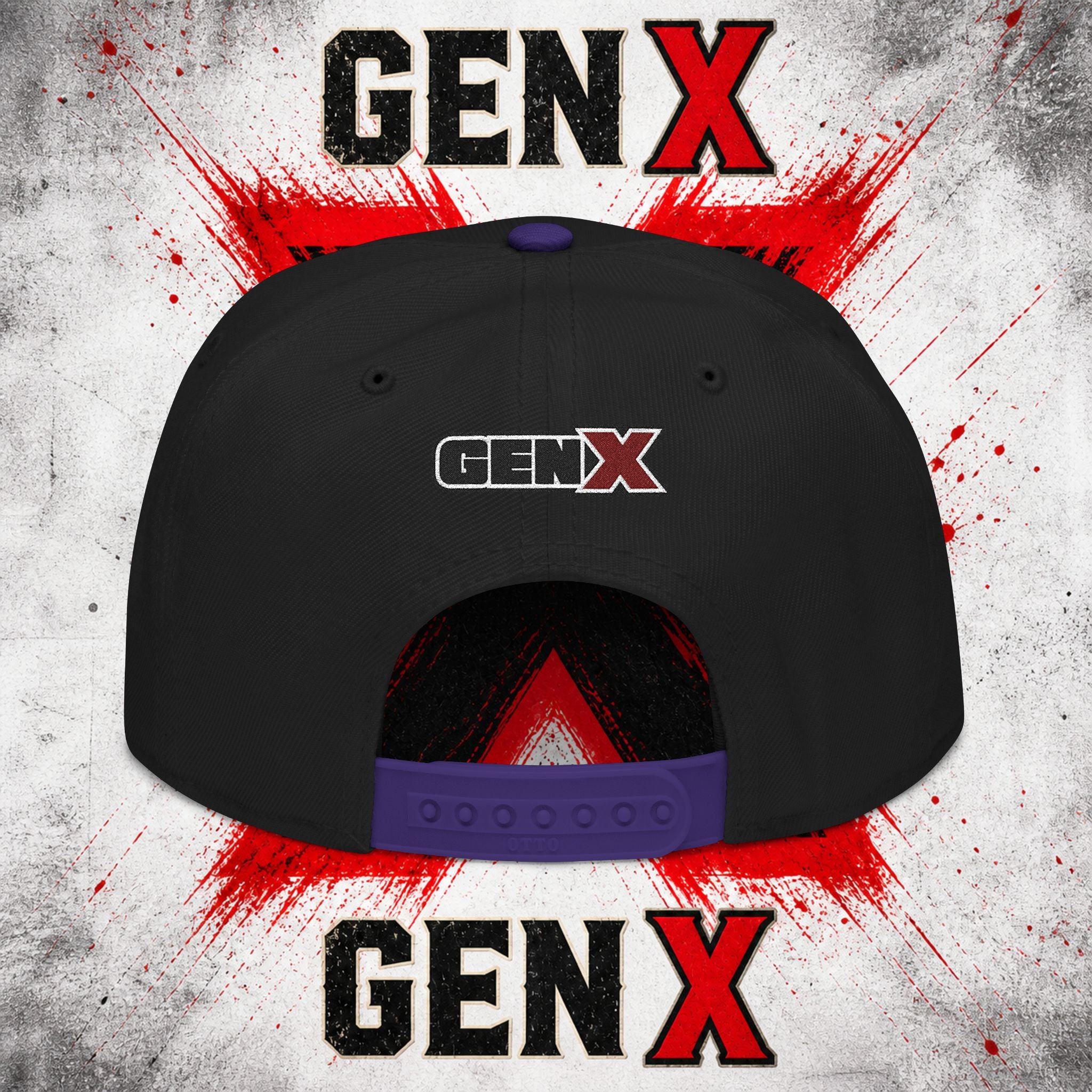 Gen X Embroidered Flat Bill Ball Cap — Gen X Proud 1965–1980